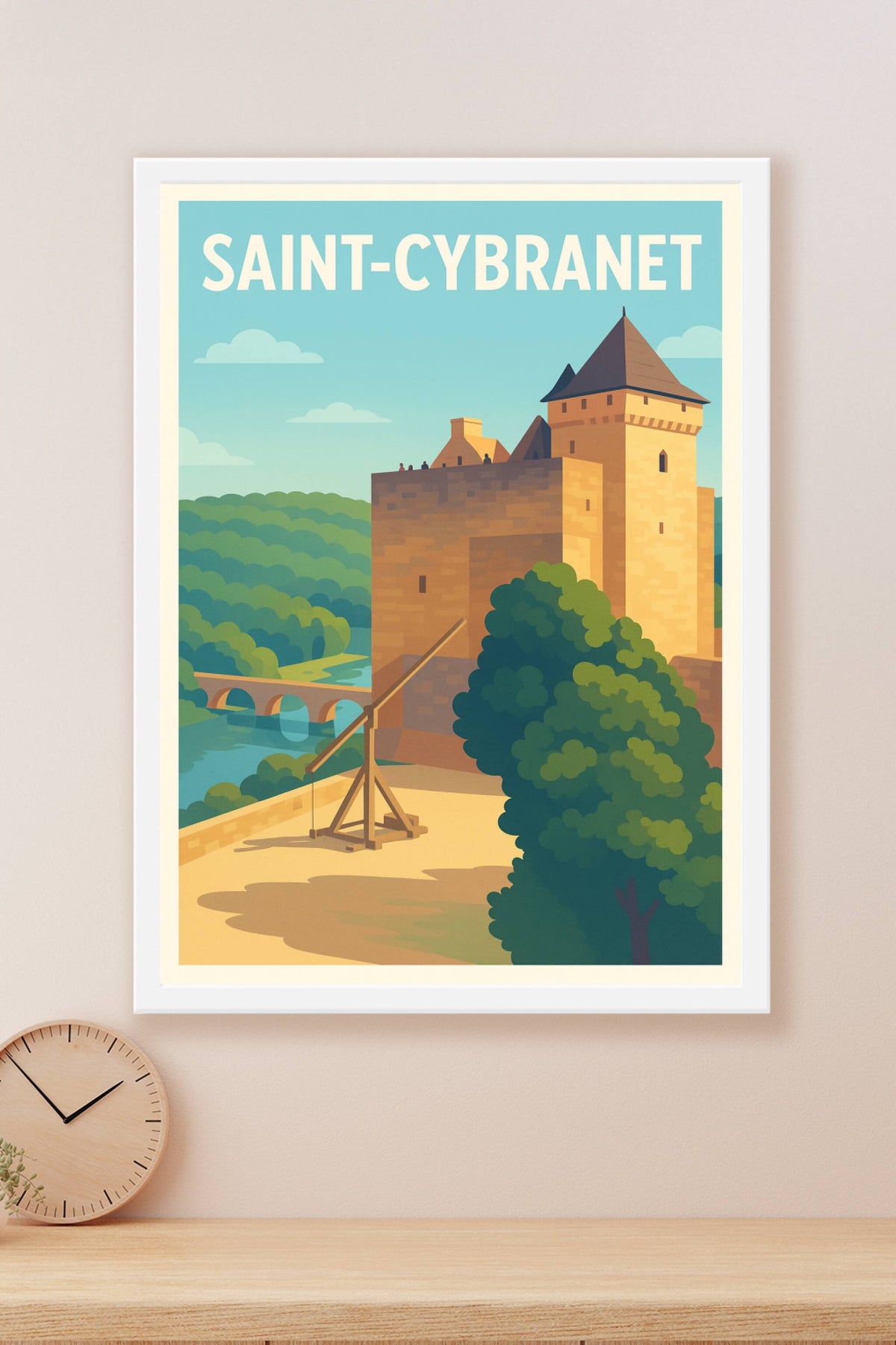 Affiche Saint-Cybranet — Charme médiéval au cœur de la vallée · poster d'art de Saint-Cybranet