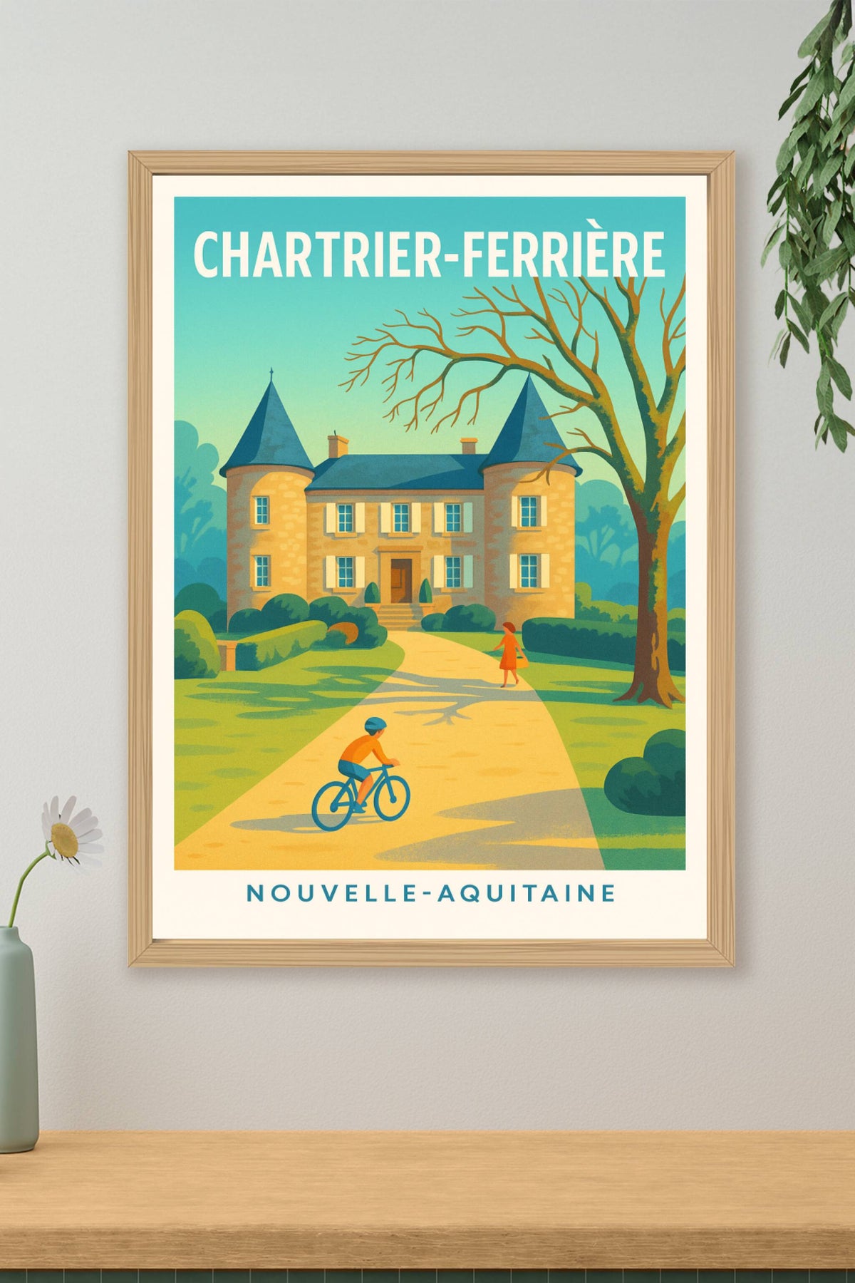 Affiche Chartier-Ferrière — Charme et douceur en Nouvelle-Aquitaine · poster d'art de Chartier-Ferrière