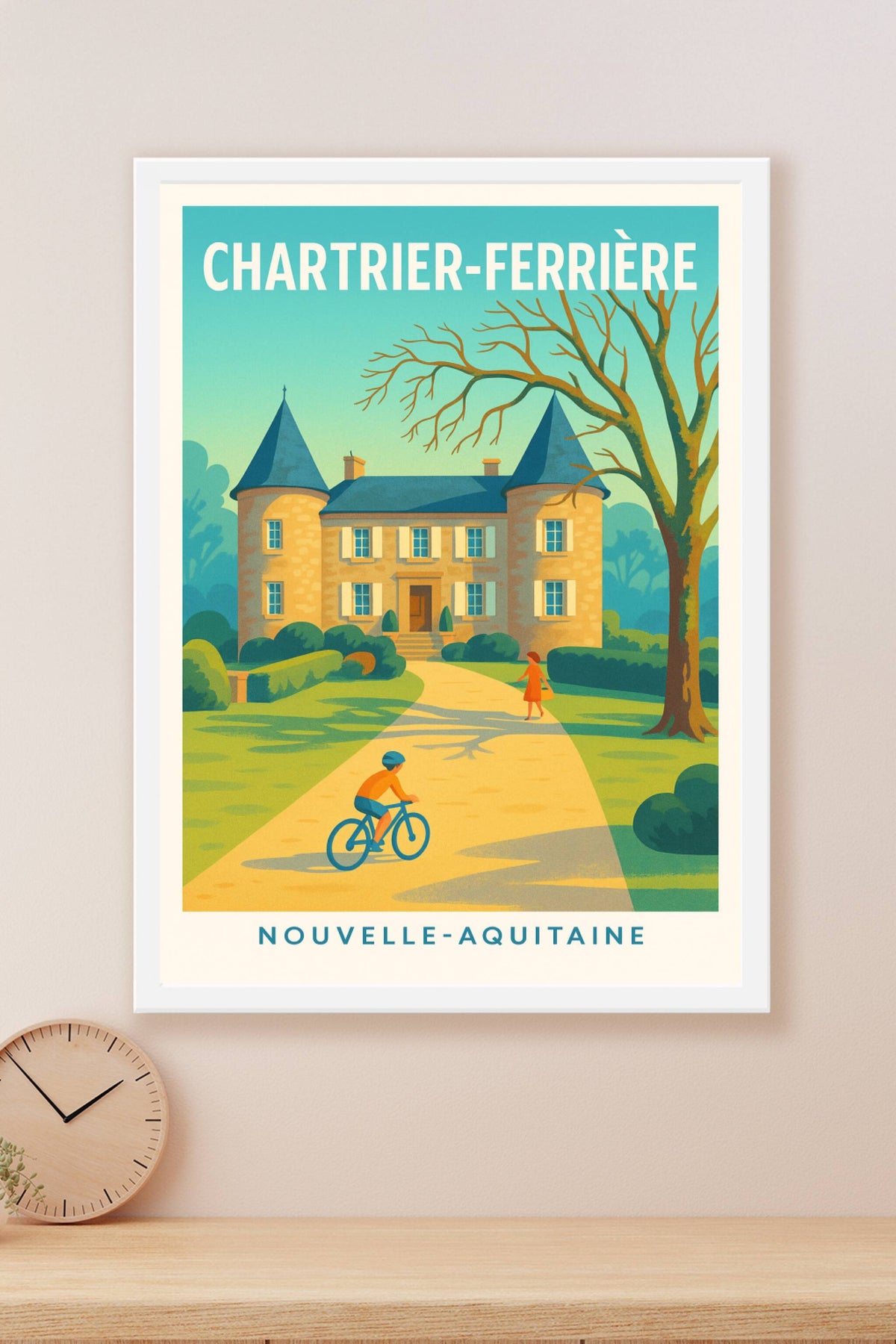 Affiche Chartier-Ferrière — Charme et douceur en Nouvelle-Aquitaine · poster d'art de Chartier-Ferrière