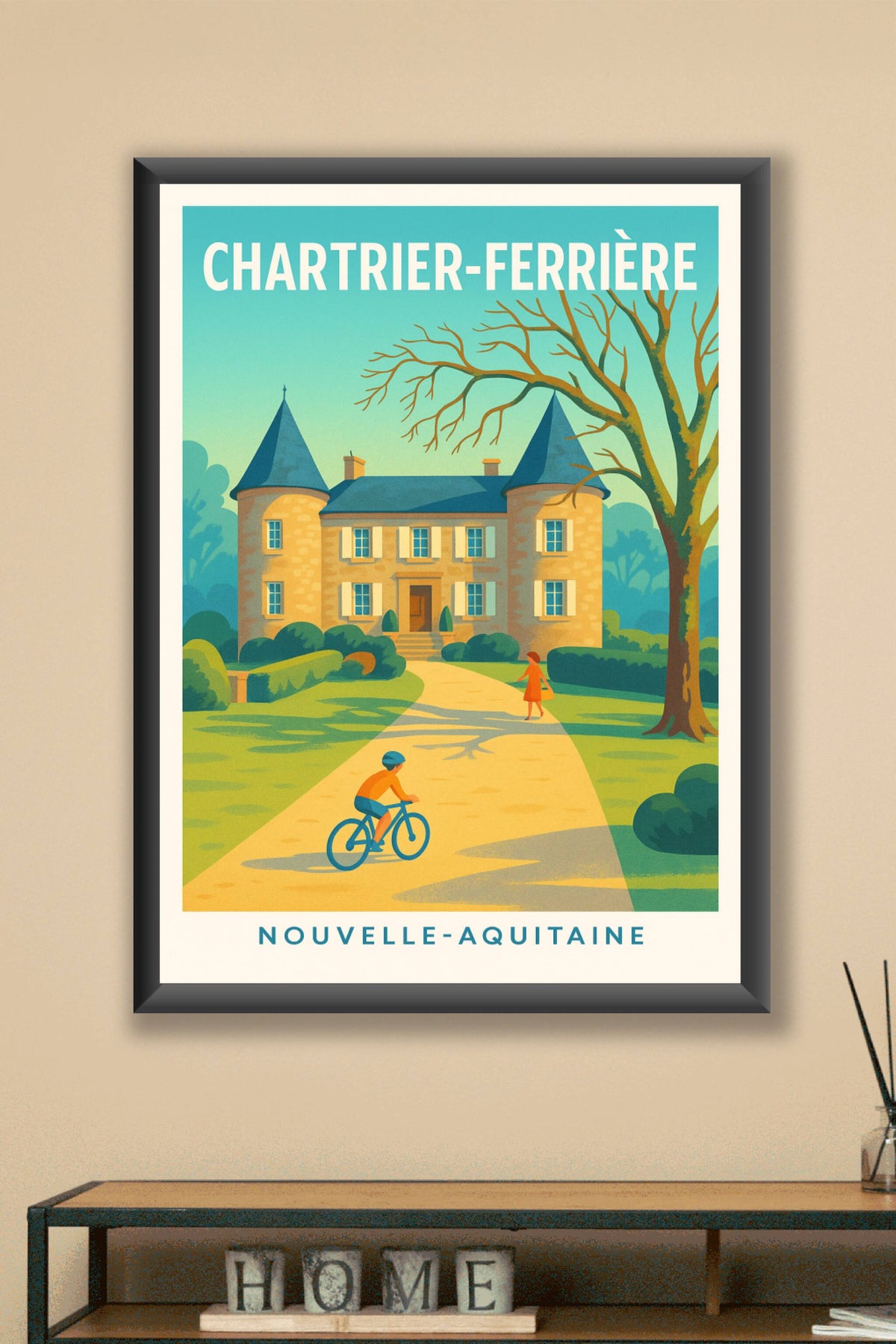 Affiche Chartier-Ferrière — Charme et douceur en Nouvelle-Aquitaine · poster d'art de Chartier-Ferrière