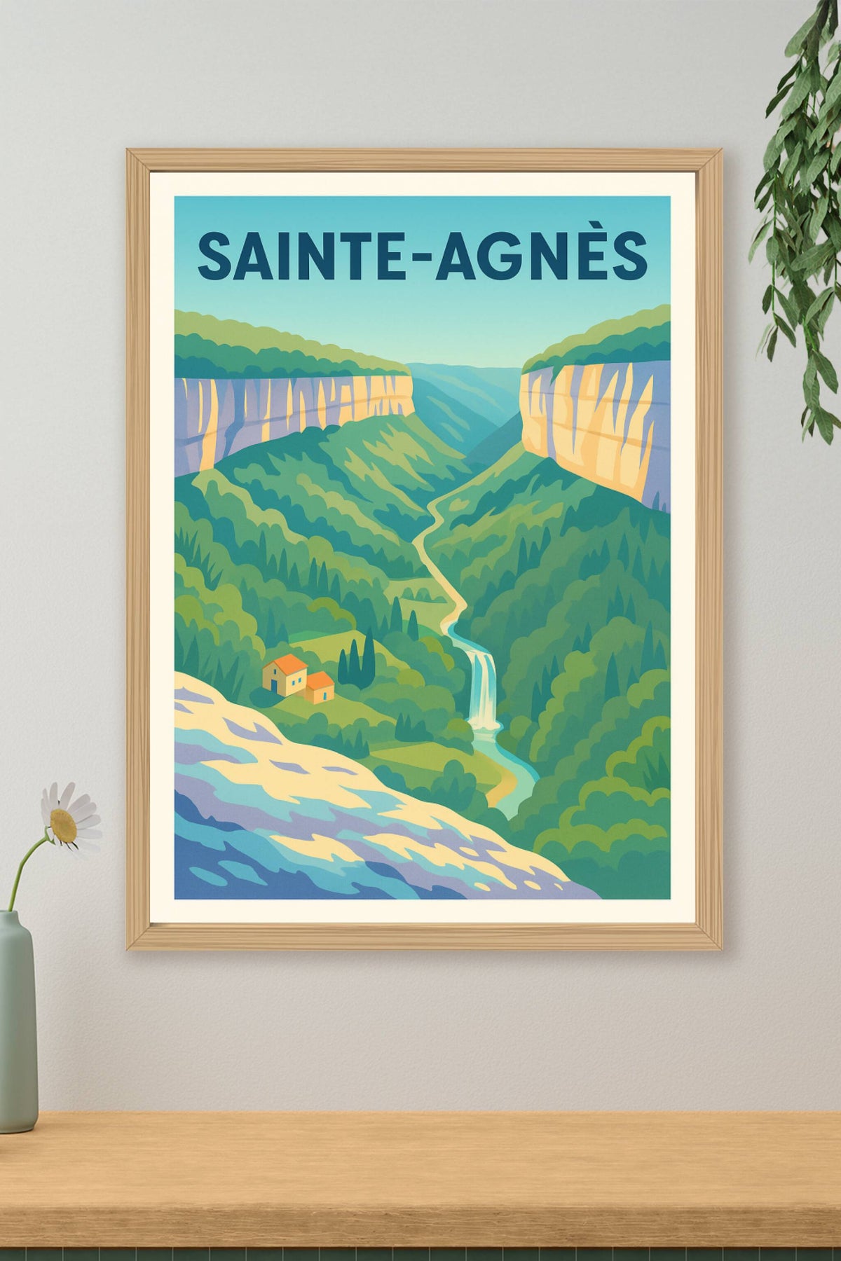 Affiche Sainte-Agnès — Évasion Nature et Beauté Authentique · poster d'art de Sainte-Agnès