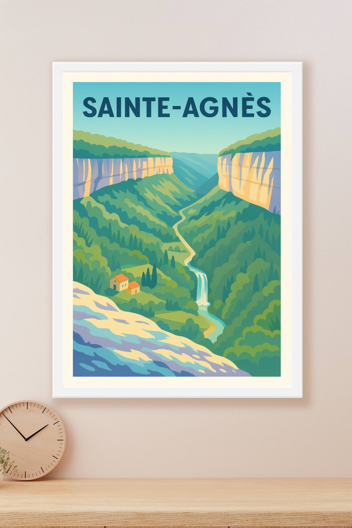 Affiche Sainte-Agnès — Évasion Nature et Beauté Authentique · poster d'art de Sainte-Agnès