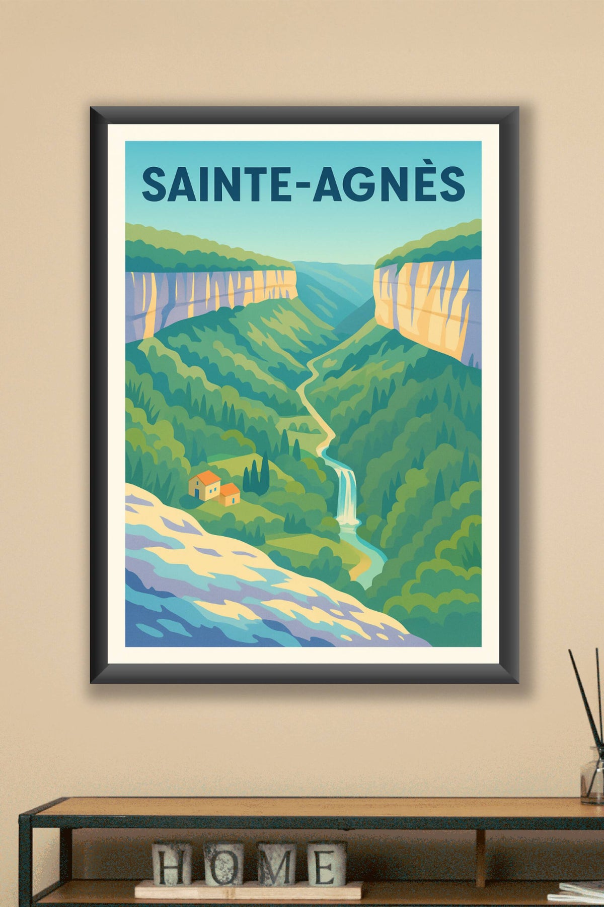 Affiche Sainte-Agnès — Évasion Nature et Beauté Authentique · poster d'art de Sainte-Agnès