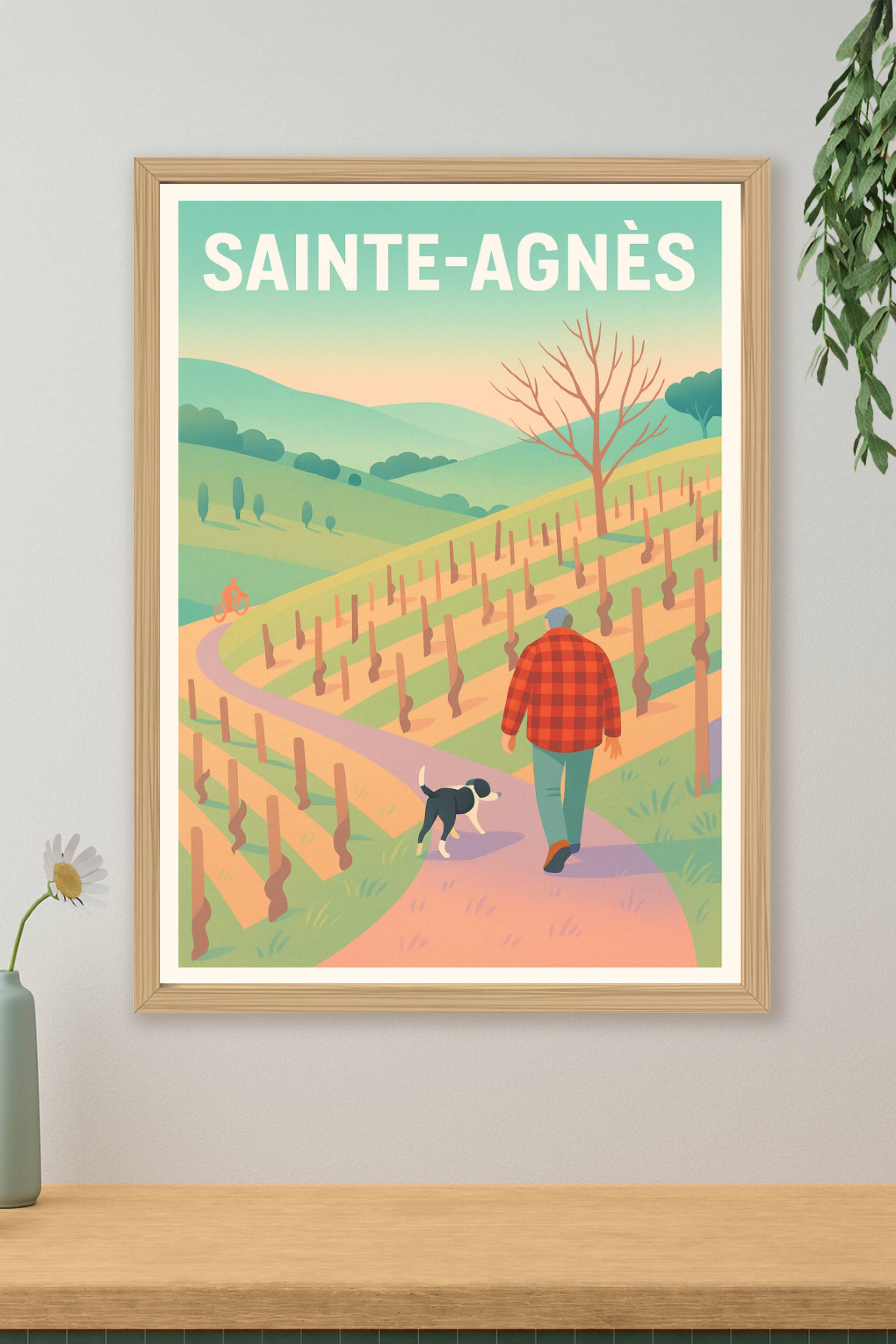 Affiche de Sainte-Agnès - Balade paisible au cœur des vignobles