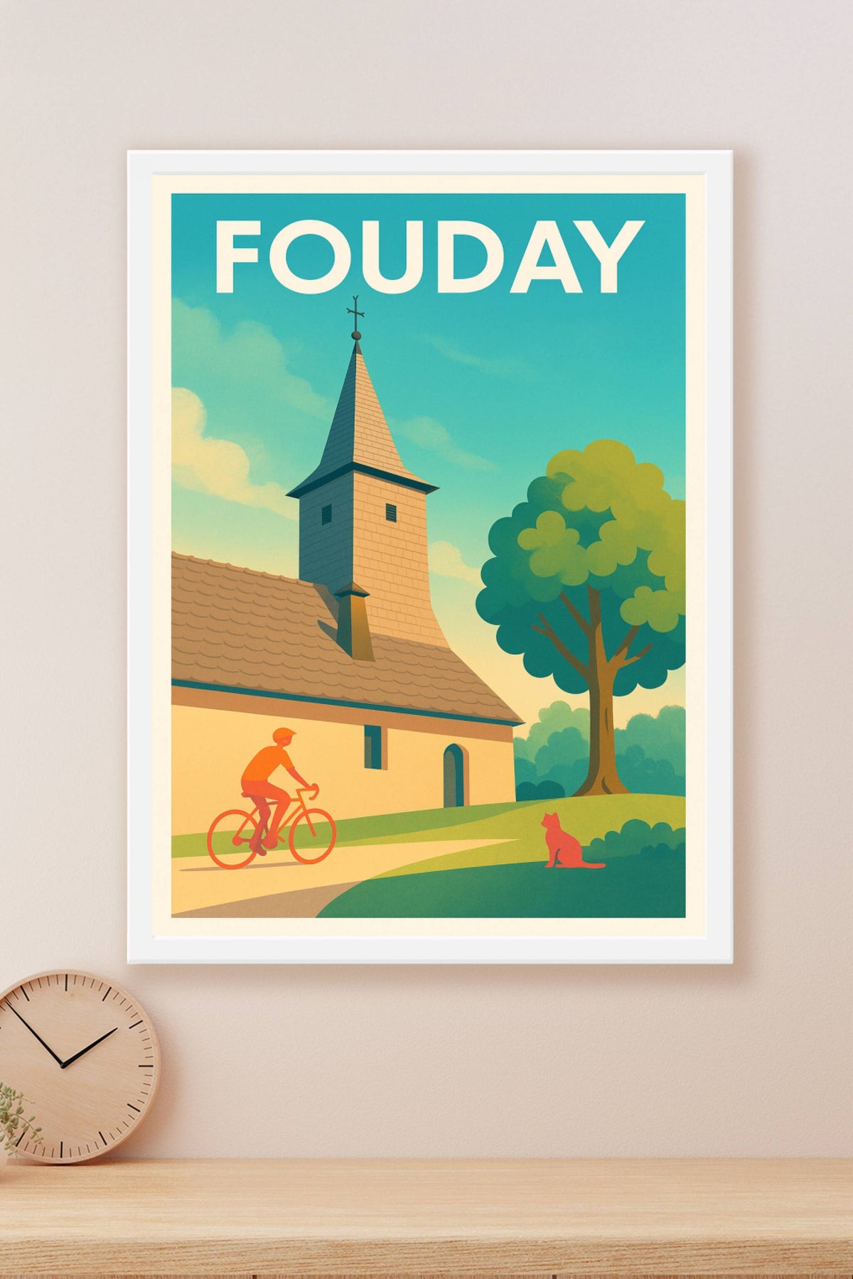 Affiche Fouday — La sérénité au village · poster d'art de Fouday
