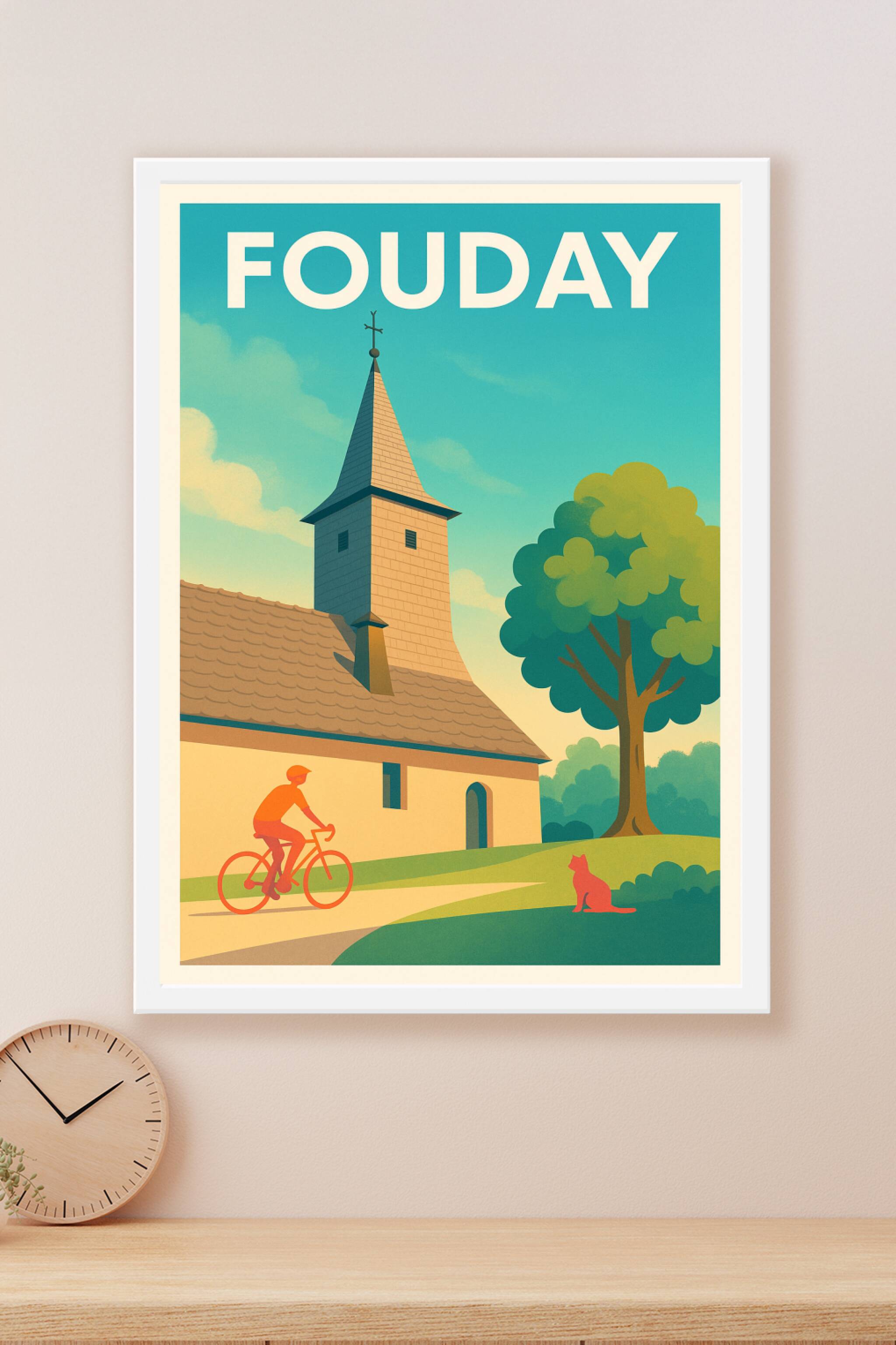 Affiche Fouday — La sérénité au village · poster d'art de Fouday