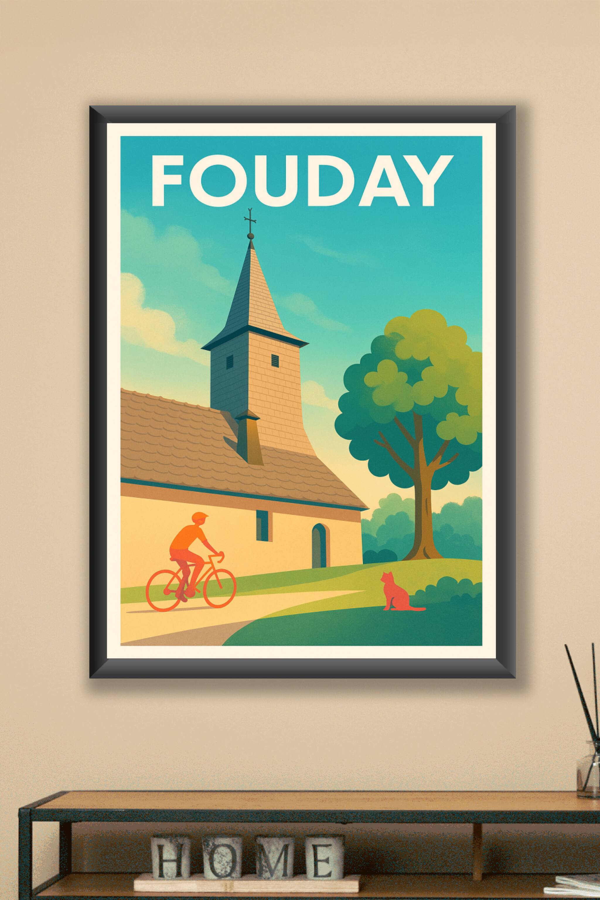 Affiche Fouday — La sérénité au village · poster d'art de Fouday