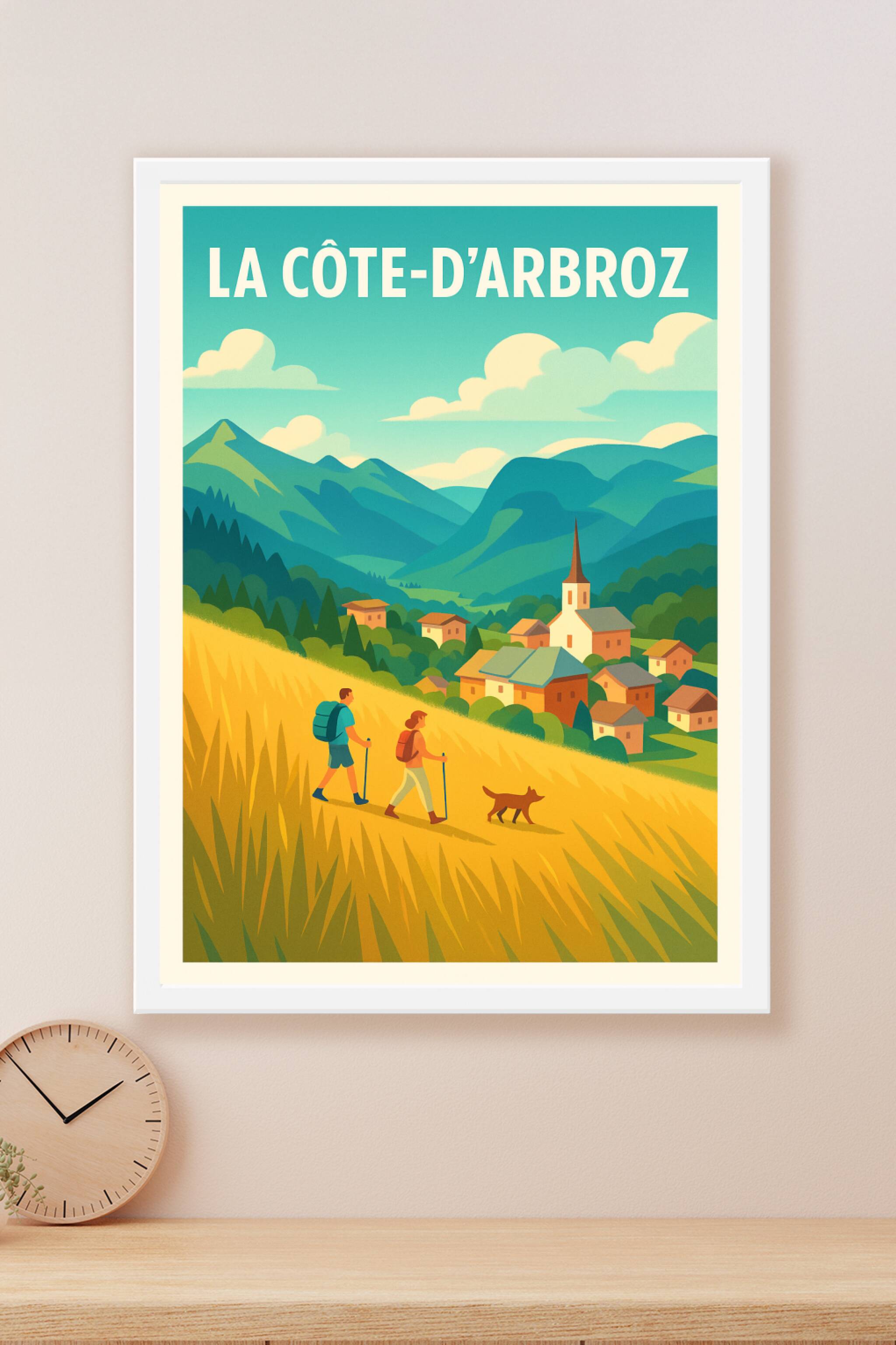 Affiche La Côte-d'Arbroz — Découvrez l'évasion montagnarde · poster d'art de La Côte-d'Arbroz