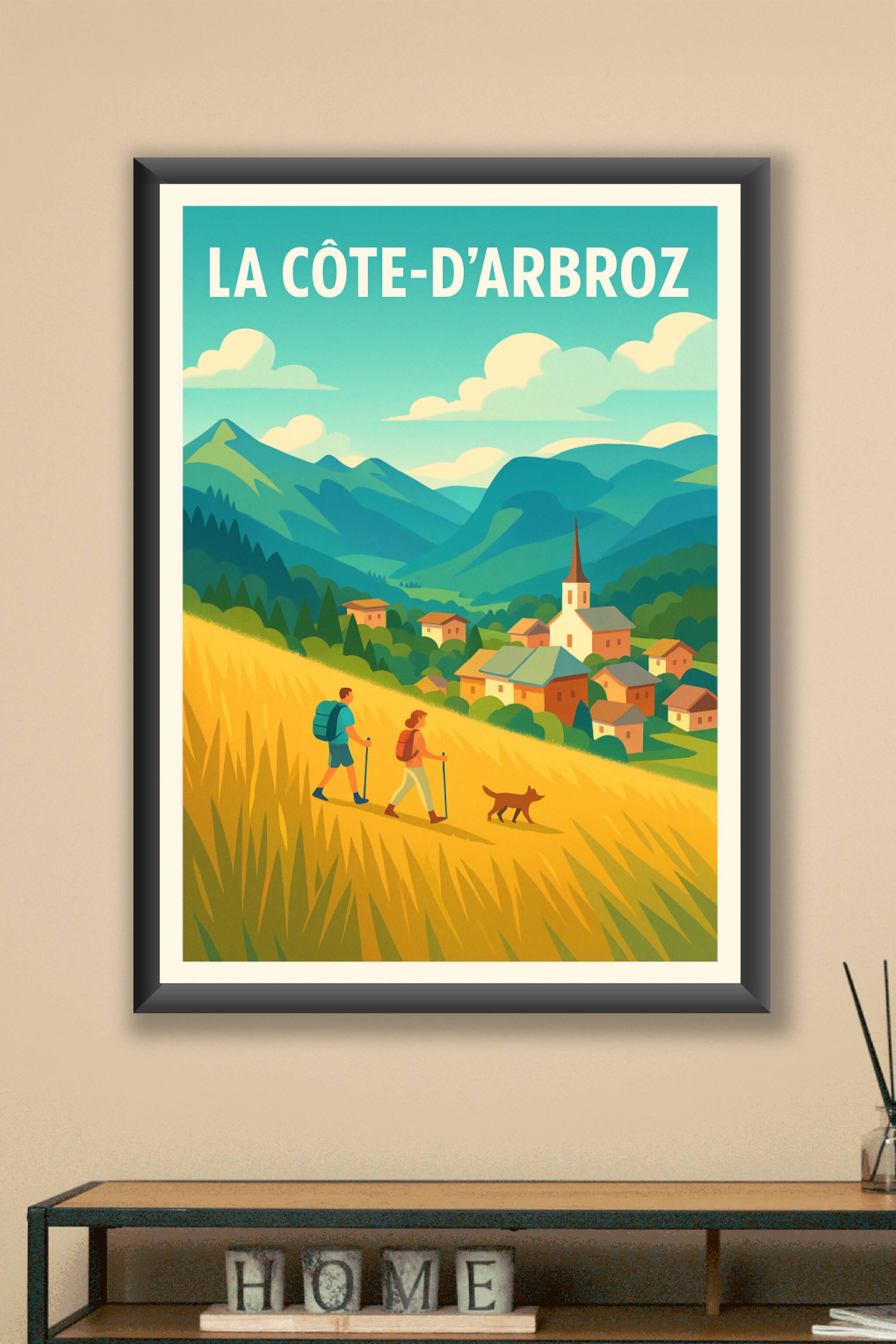 Affiche La Côte-d'Arbroz — Découvrez l'évasion montagnarde · poster d'art de La Côte-d'Arbroz