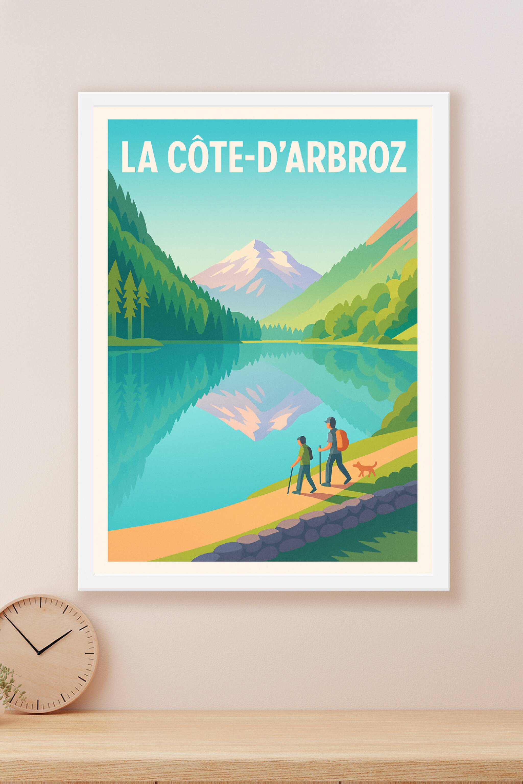 Affiche La Côte-d'Arbroz — Promenade au cœur des montagnes · poster d'art de La Côte-d'Arbroz