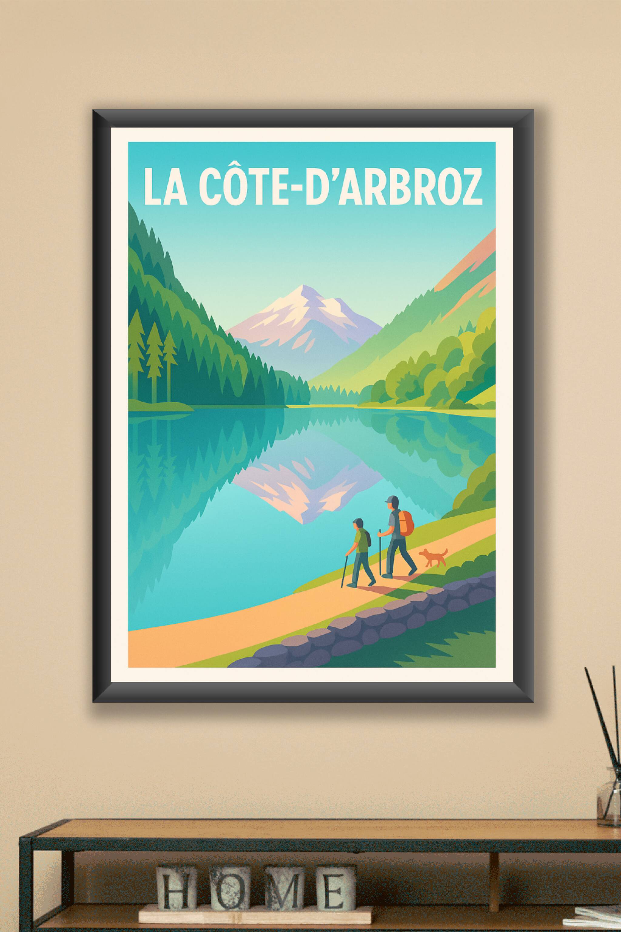 Affiche La Côte-d'Arbroz — Promenade au cœur des montagnes · poster d'art de La Côte-d'Arbroz