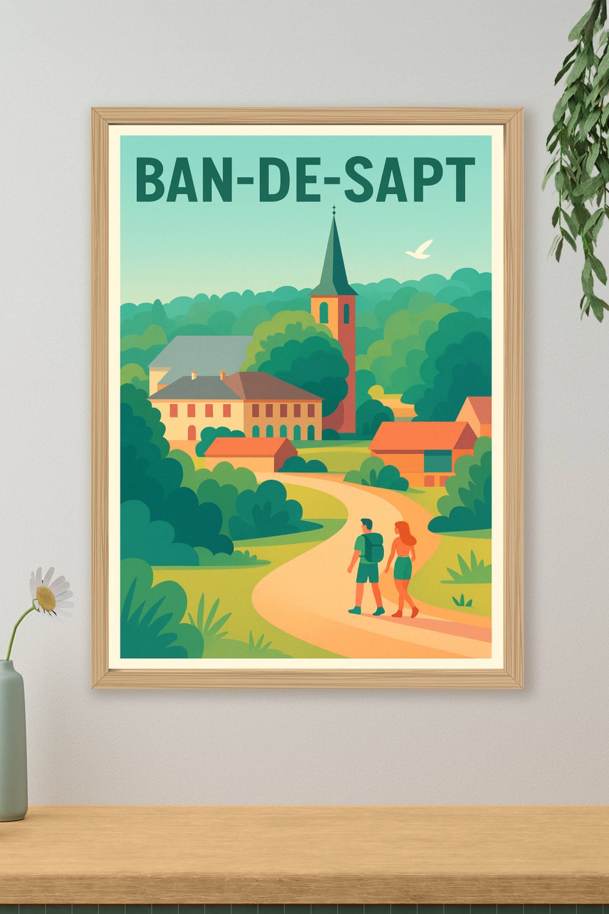 Affiche Ban-de-Sapt — Escapade nature et patrimoine · poster d'art de Ban-de-Sapt