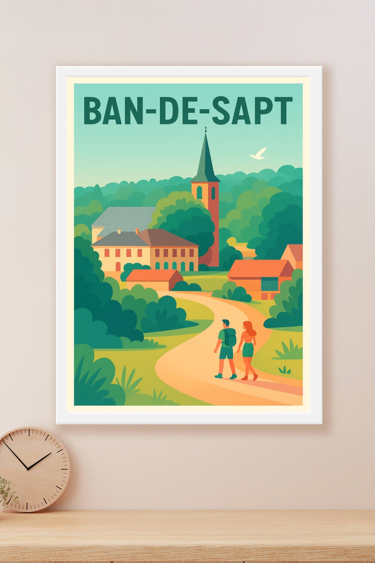 Affiche Ban-de-Sapt — Escapade nature et patrimoine · poster d'art de Ban-de-Sapt