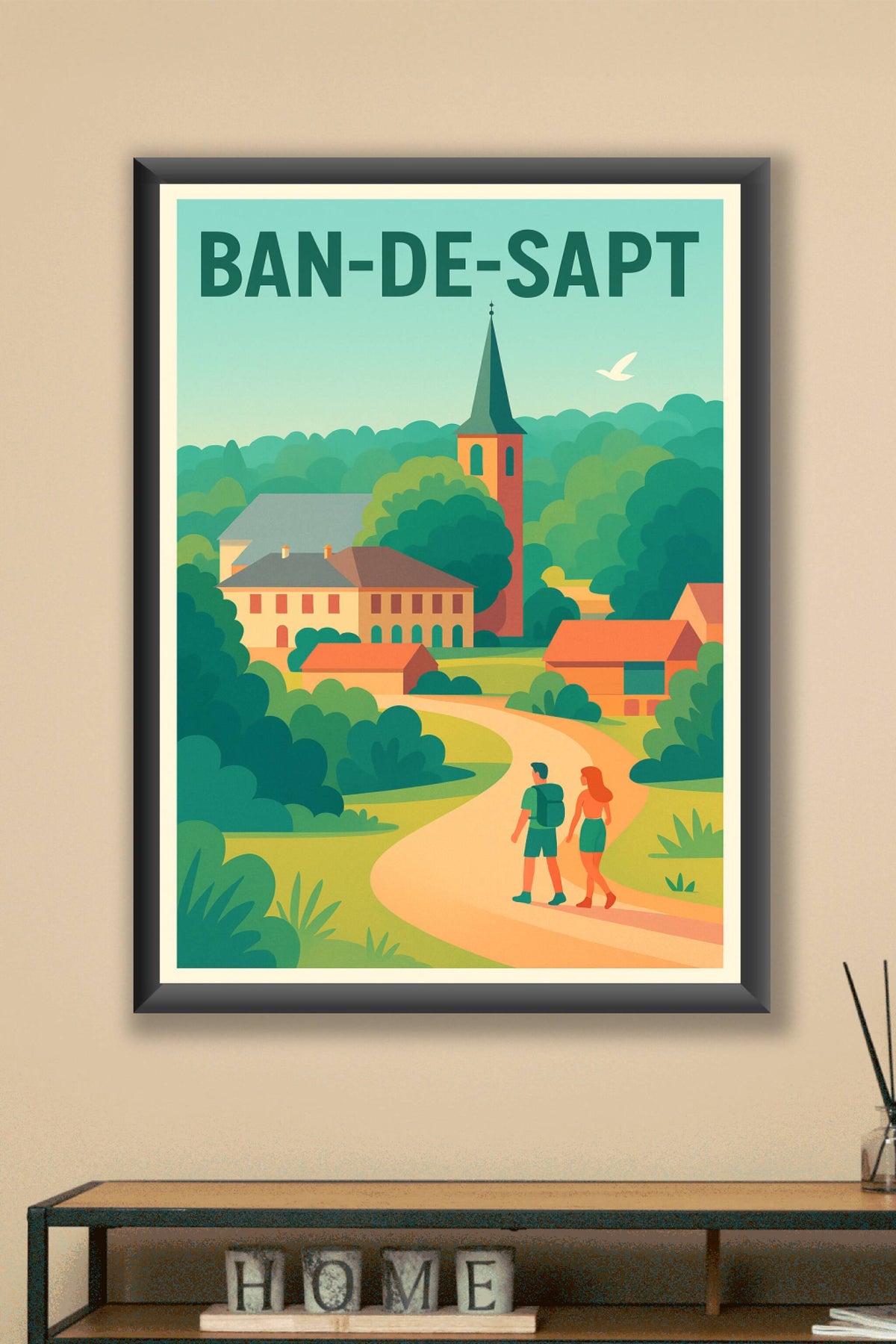 Affiche Ban-de-Sapt — Escapade nature et patrimoine · poster d'art de Ban-de-Sapt