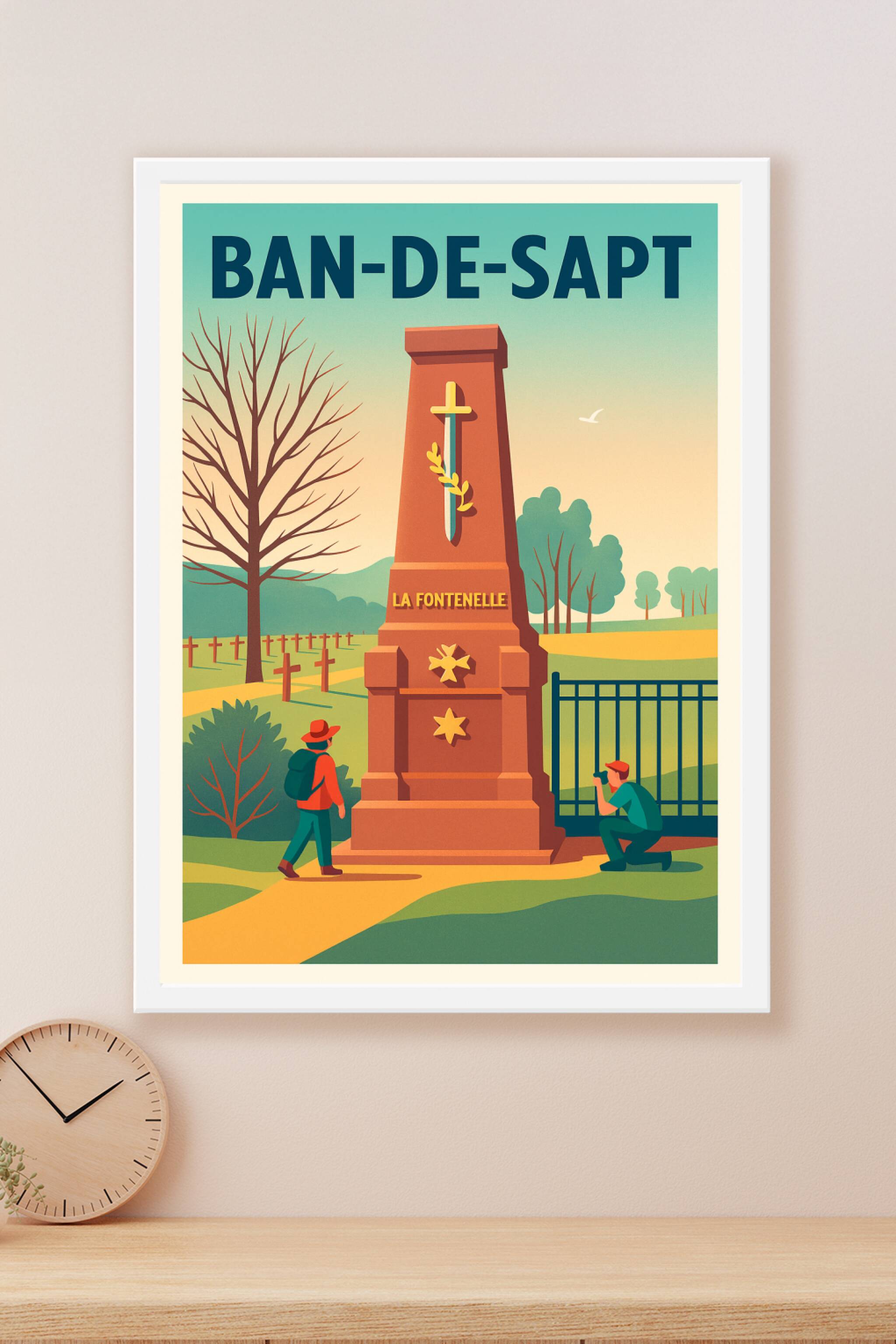 Affiche Ban-de-Sapt — Patrimoine et Mémoire au Cœur de la Nature · poster d'art de Ban-de-Sapt