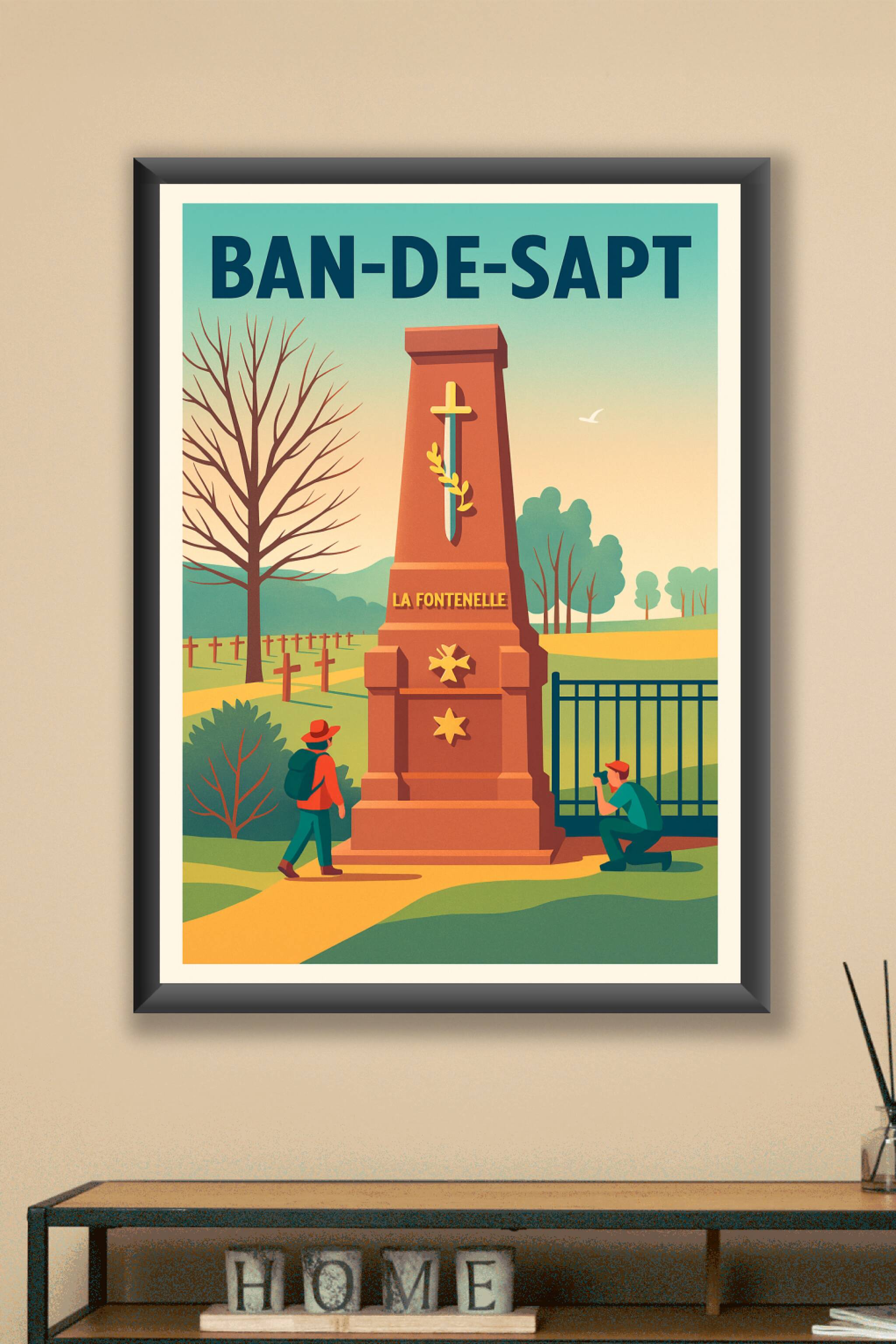Affiche Ban-de-Sapt — Patrimoine et Mémoire au Cœur de la Nature · poster d'art de Ban-de-Sapt