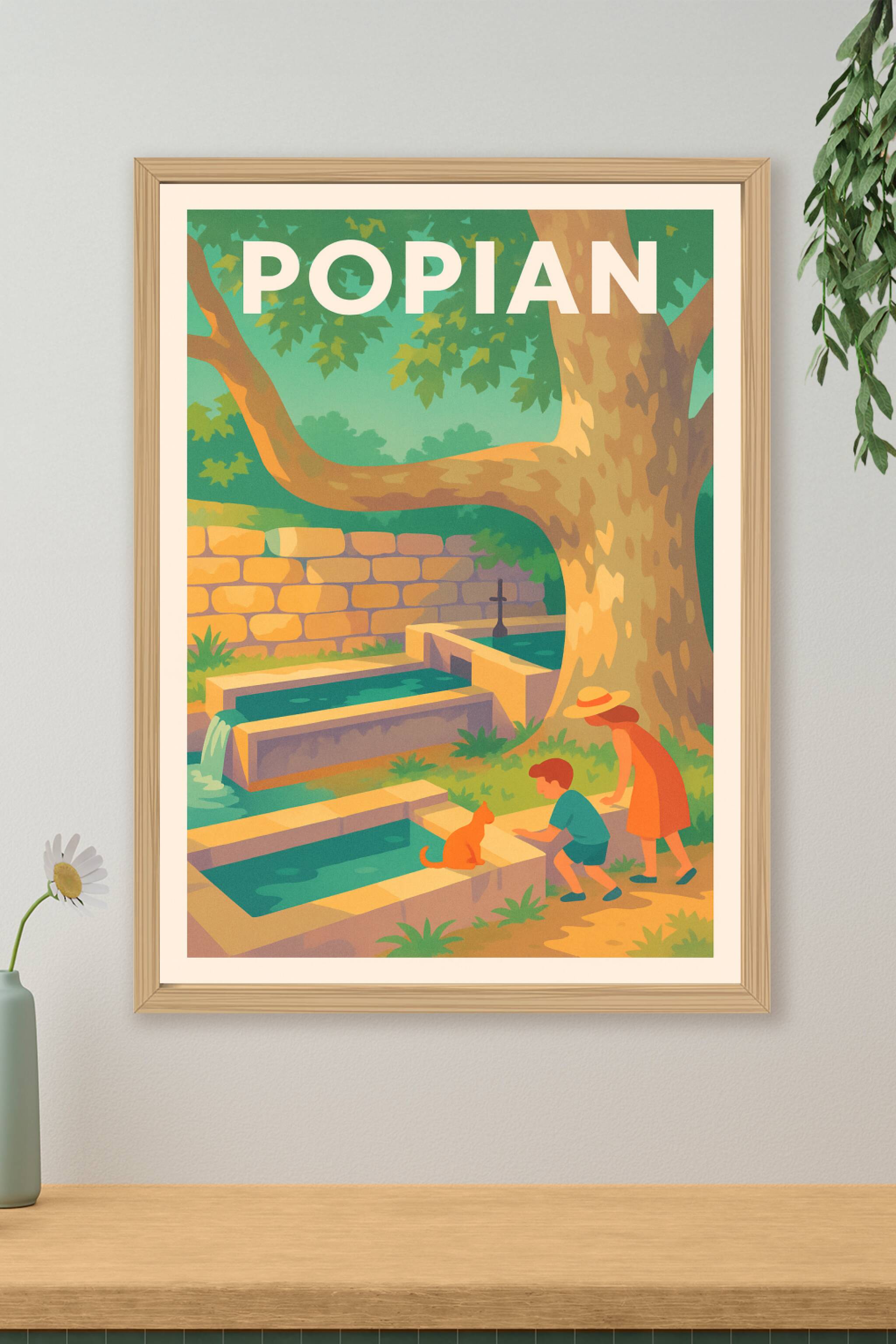 Affiche Popian — Un coin de nature et de douceur · poster d'art de Popian