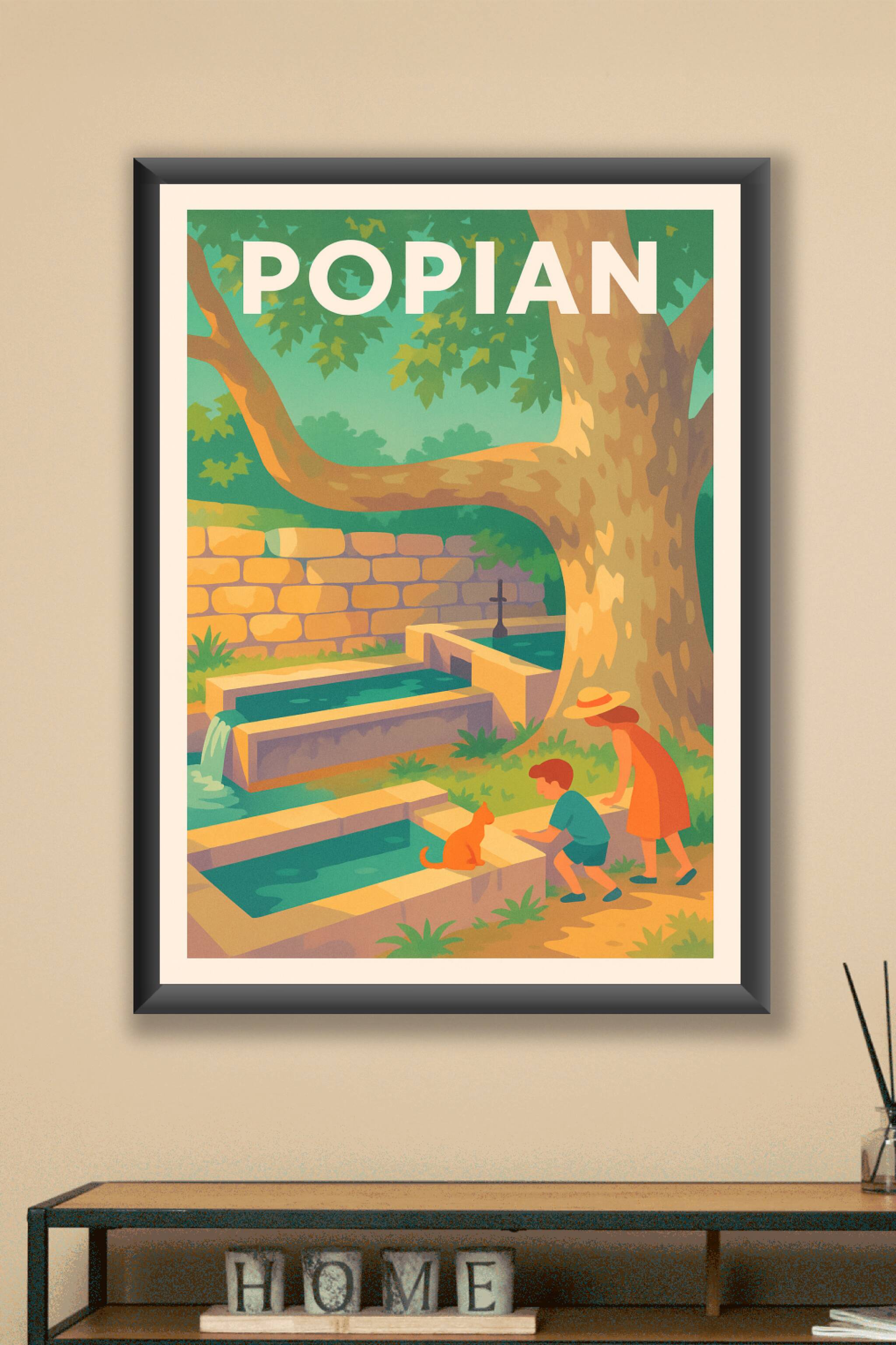 Affiche Popian — Un coin de nature et de douceur · poster d'art de Popian