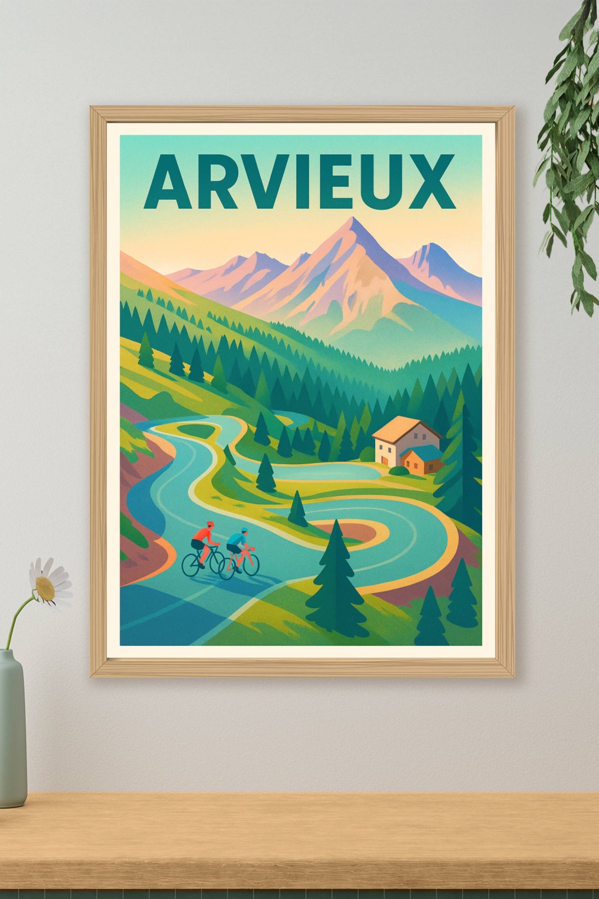 Affiche Arvieux — Échappée belle entre montagne et nature · poster d'art de Arvieux