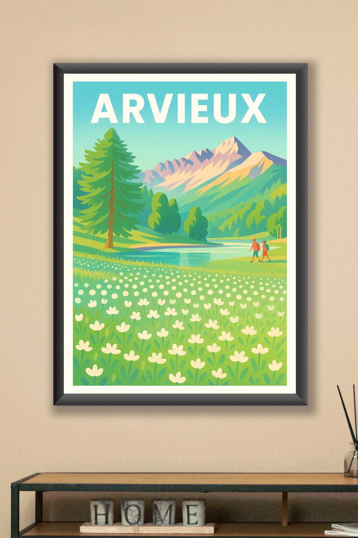 Affiche Arvieux — Évasion nature au cœur des montagnes · poster d'art de Arvieux