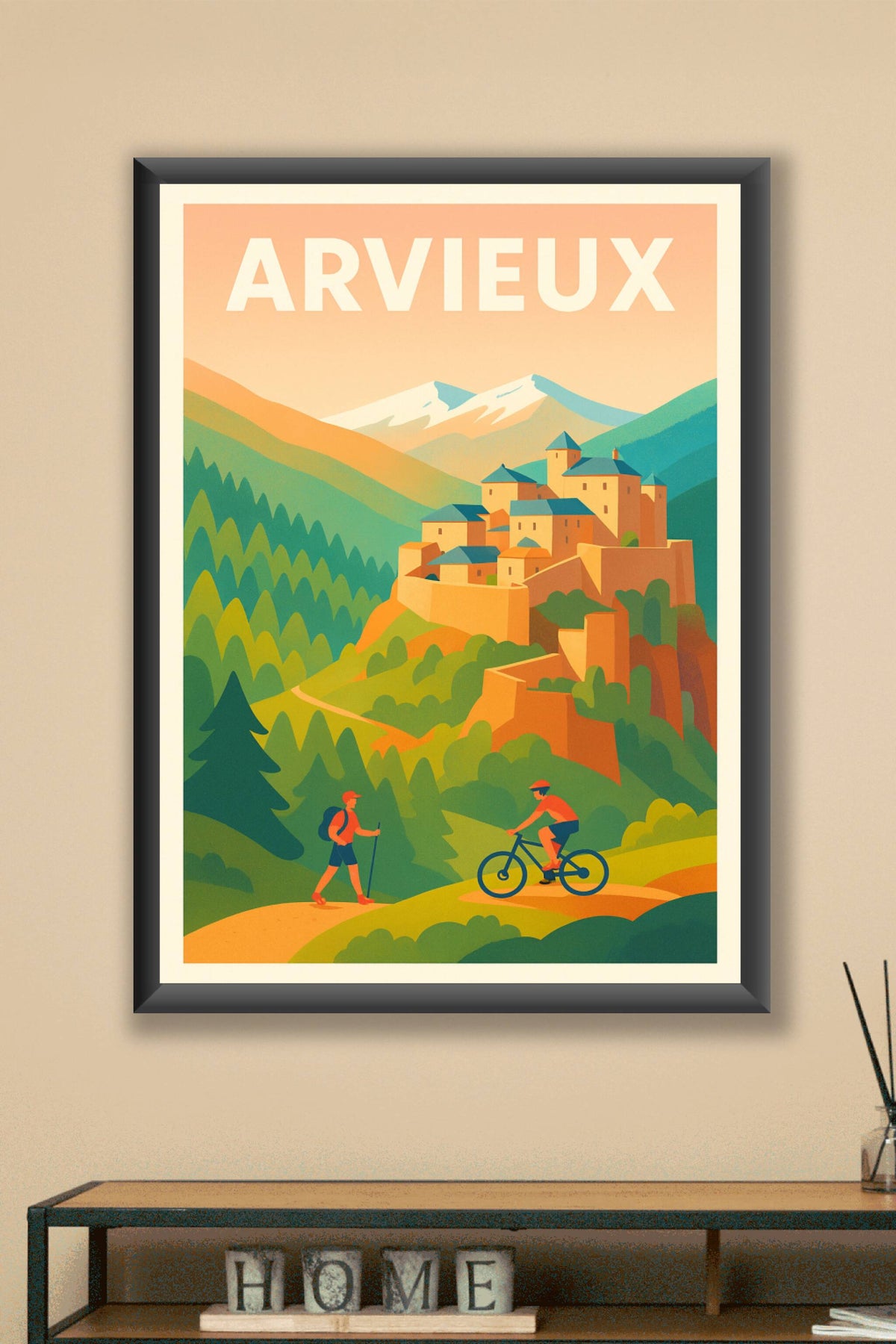 Affiche Arvieux — Escapade nature au cœur des montagnes · poster d'art de Arvieux