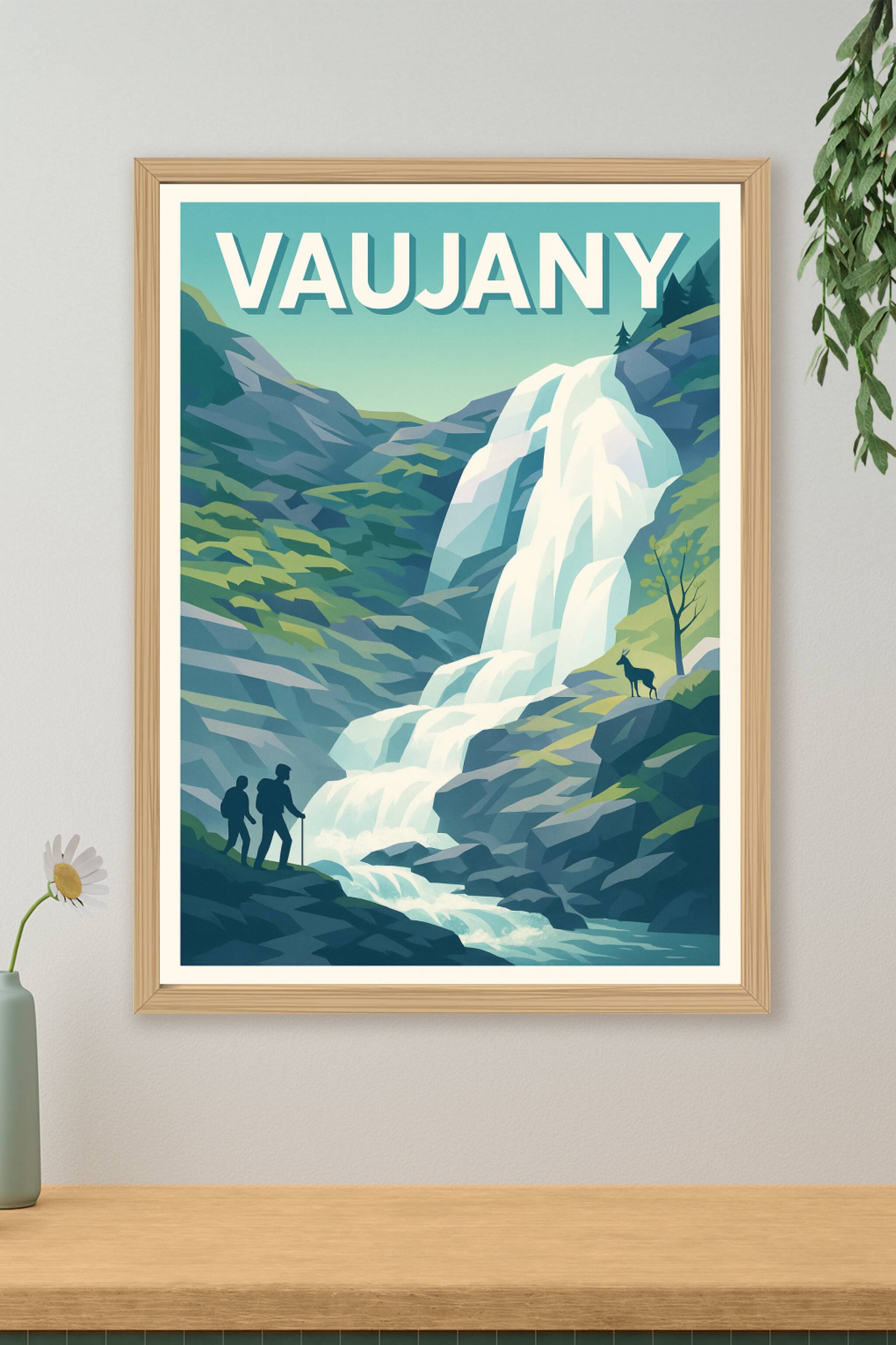 Affiche de Vaujany - Escapade Nature et Cascade Majestueuse