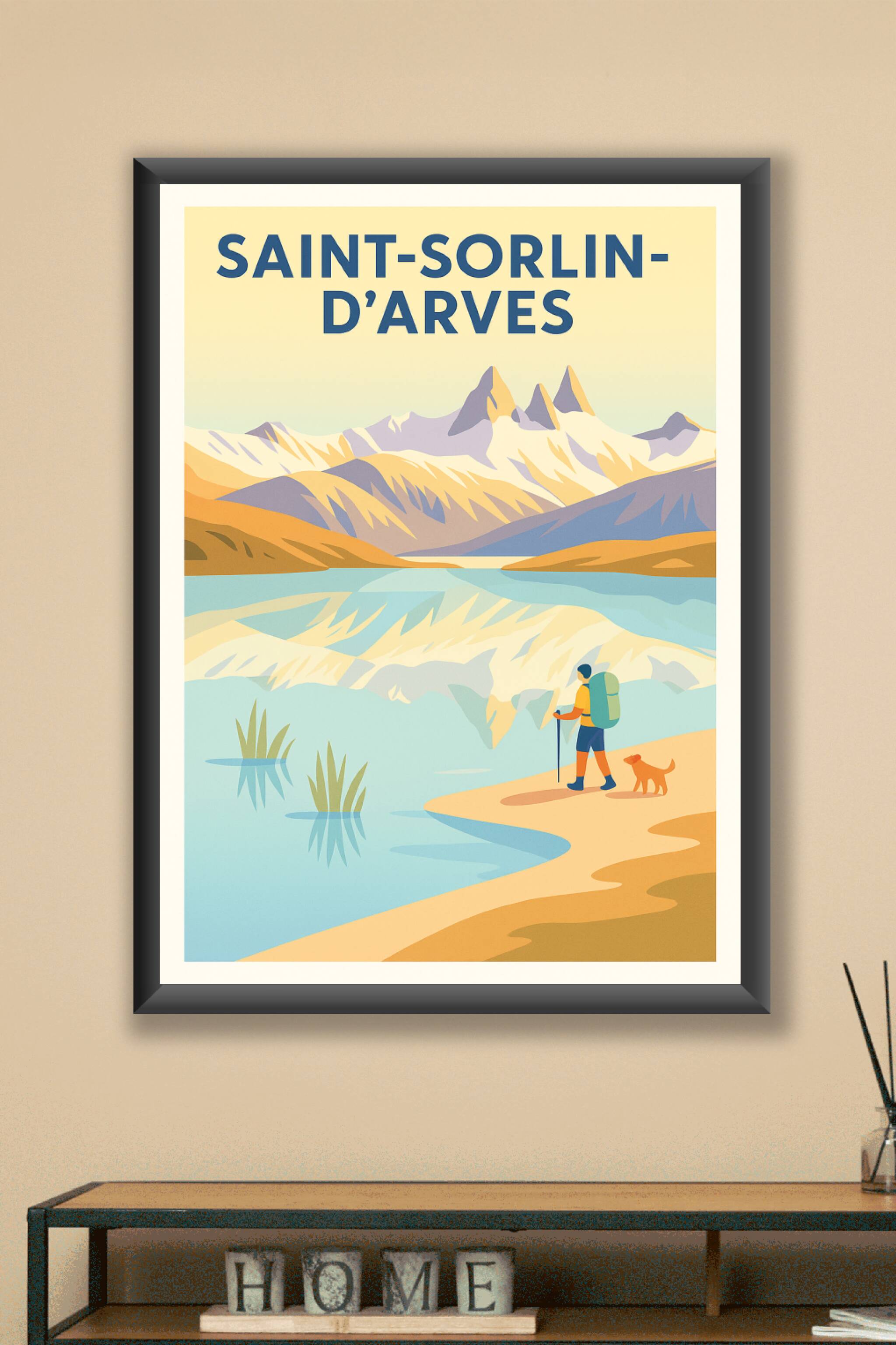 Affiche Saint-Sorlin-d'Arves — Évasion Montagnarde Authentique · poster d'art de Saint-Sorlin-d'Arves