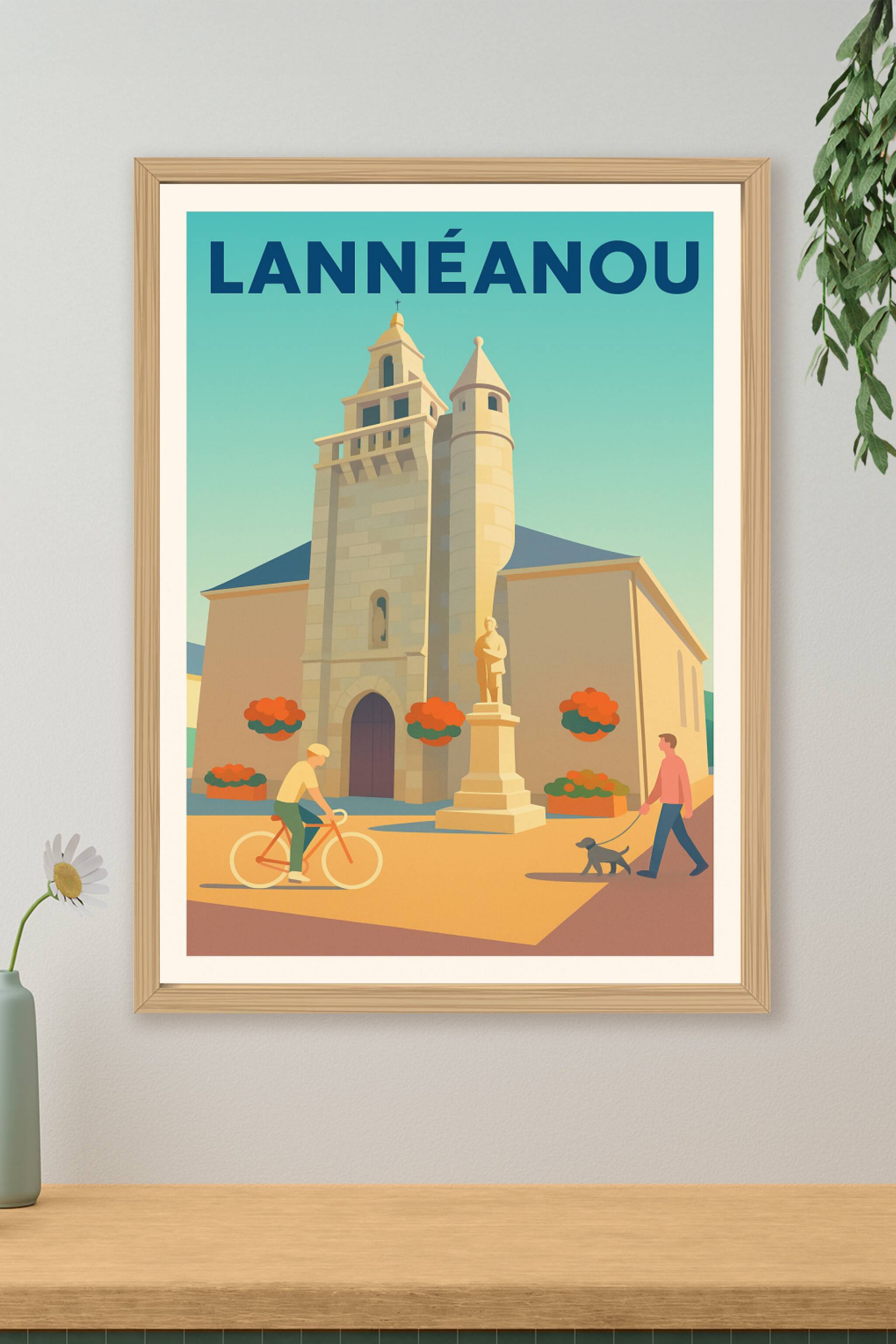 Affiche Lannéanou — Charme et douceur bretonne · poster d'art de Lannéanou