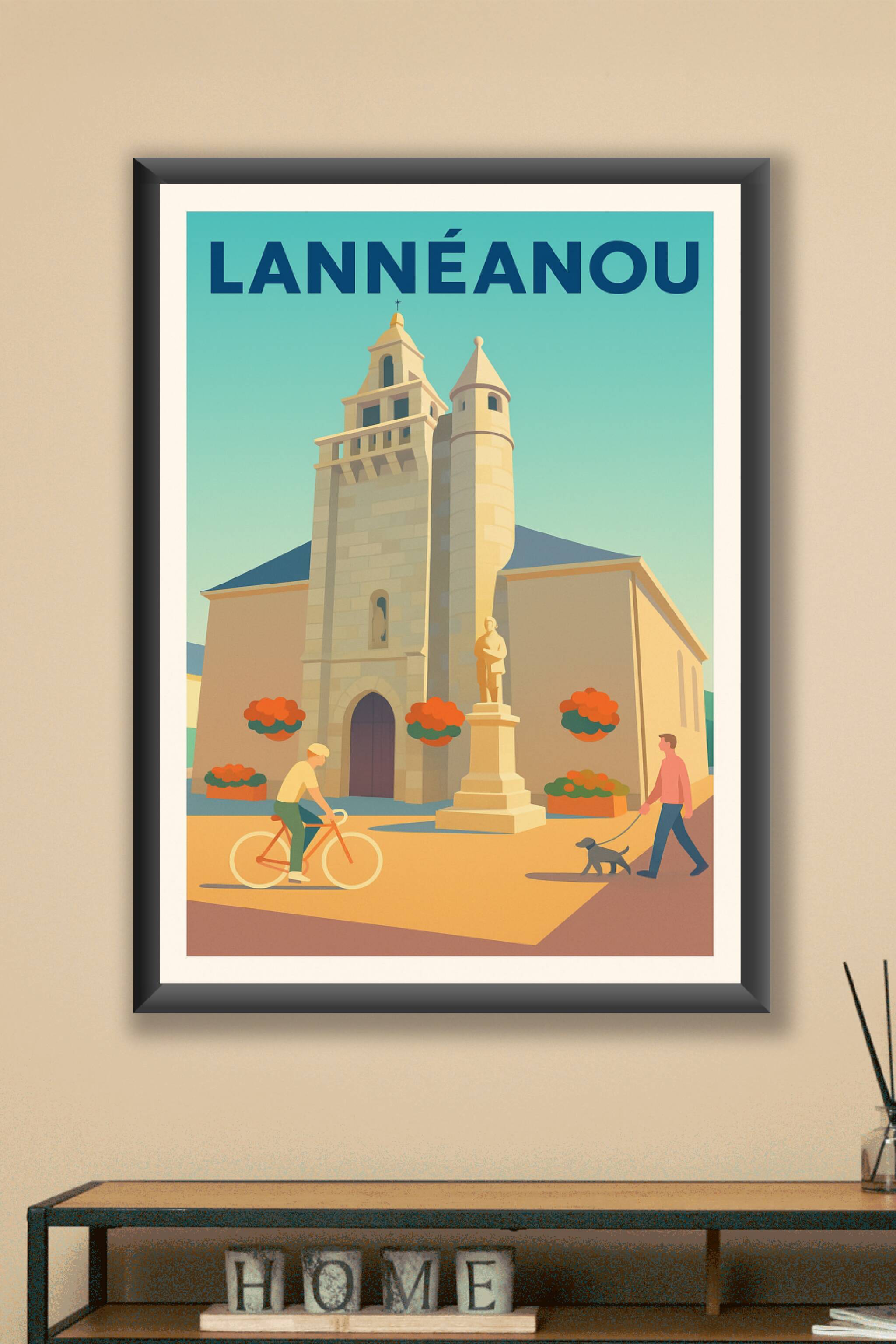 Affiche Lannéanou — Charme et douceur bretonne · poster d'art de Lannéanou