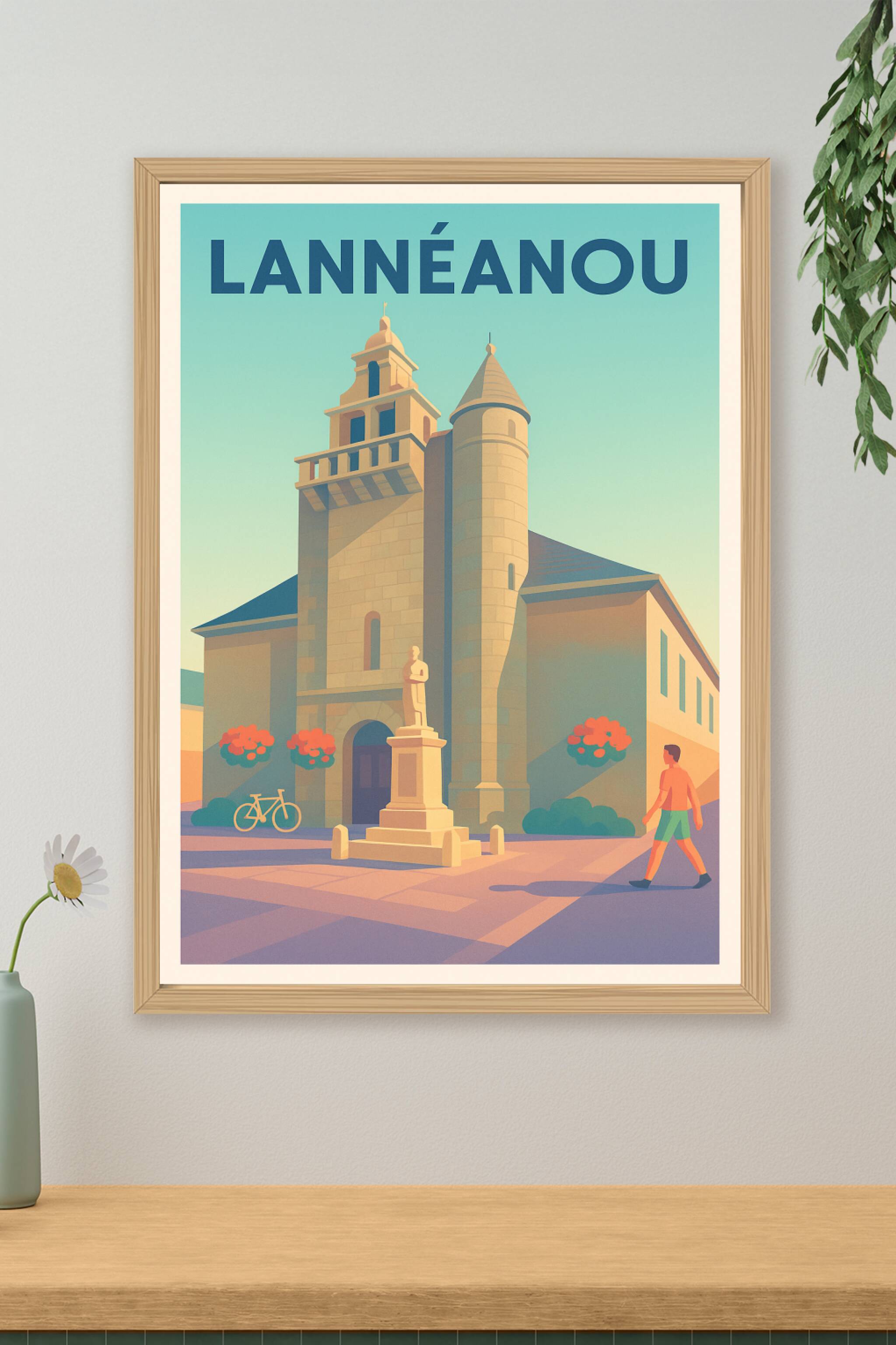 Affiche Lannéanou — Charme et sérénité bretonne · poster d'art de Lannéanou