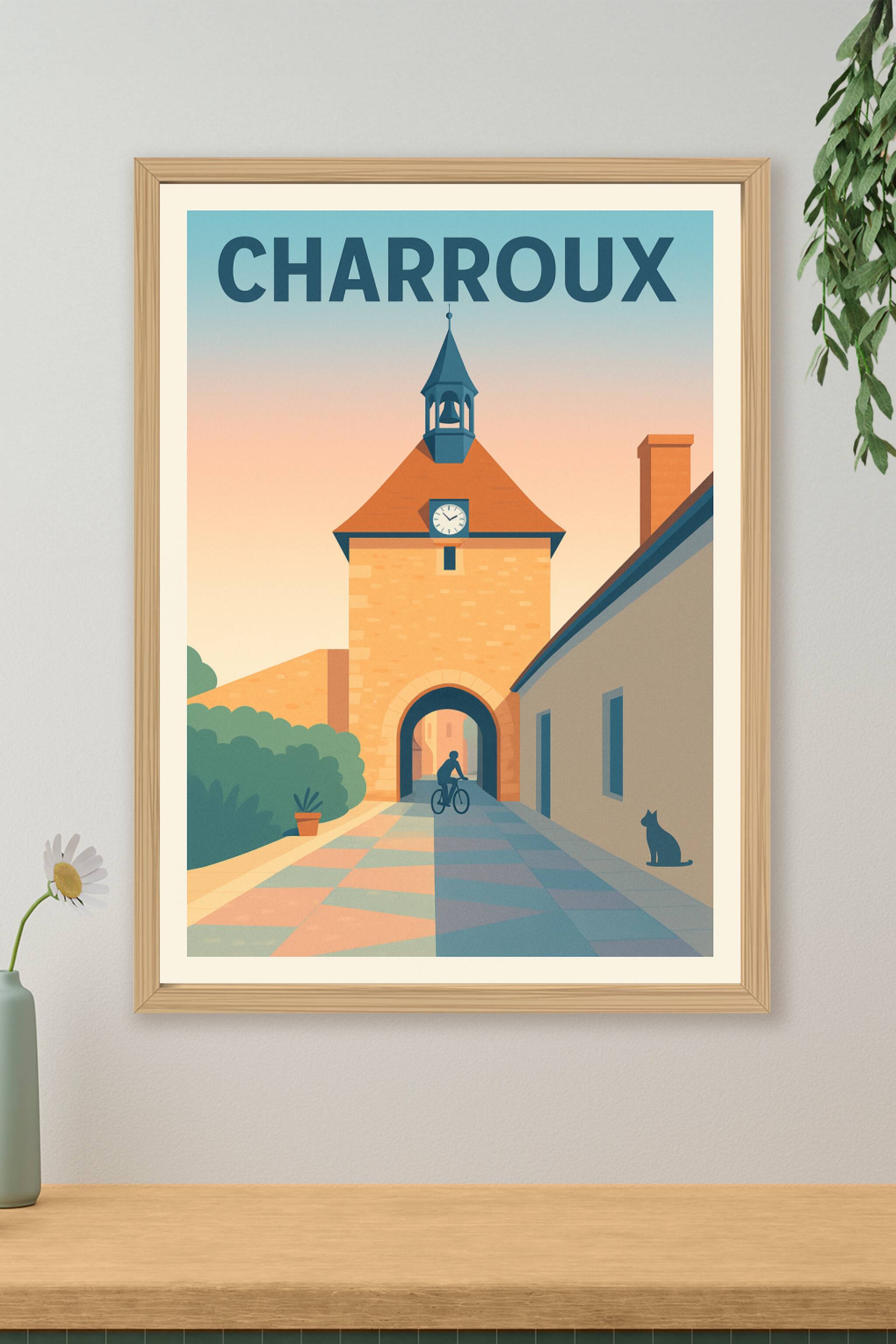 Affiche de Charroux - L'élégance d'un village au charme intemporel