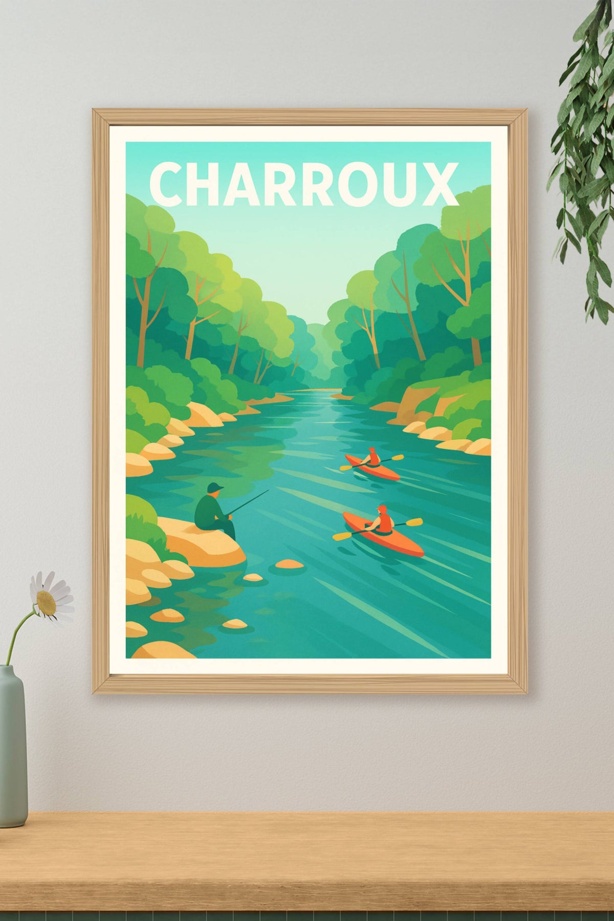 Affiche Charroux — Escapade au cœur de la nature · poster d'art de Charroux