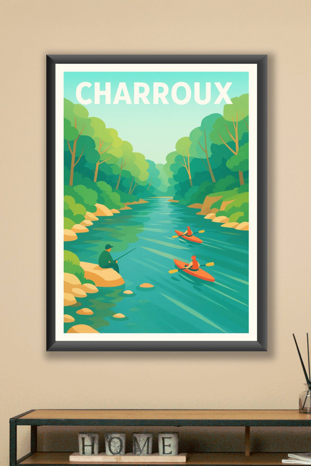 Affiche Charroux — Escapade au cœur de la nature · poster d'art de Charroux