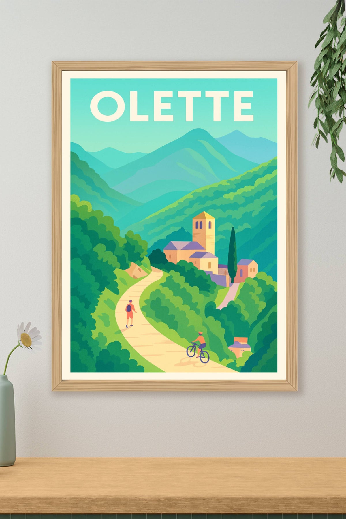 Affiche Olette — Évasion nature au cœur des montagnes · poster d'art de Olette