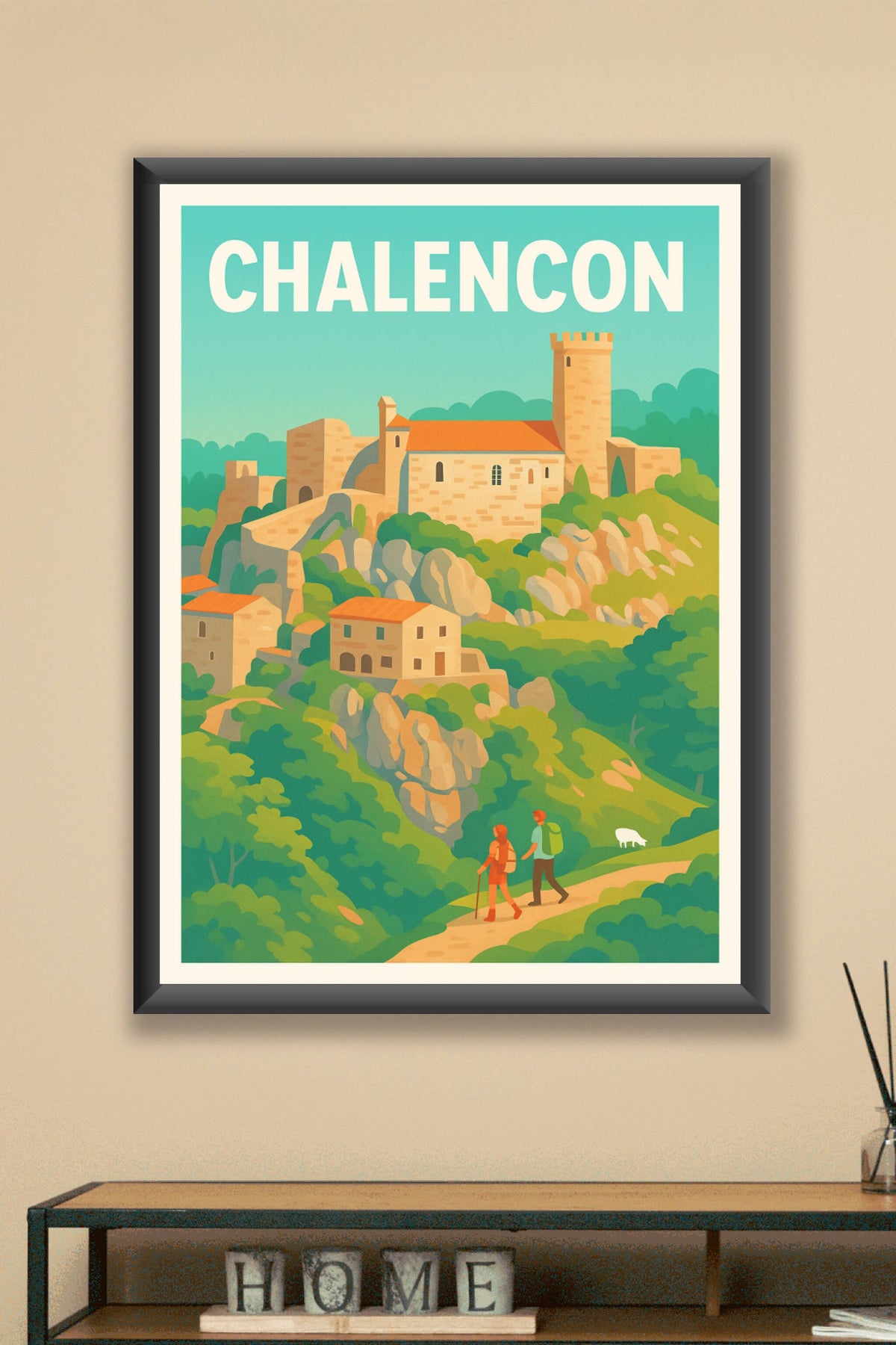 Affiche Chalencon — Évasion au cœur du patrimoine médiéval · poster d'art de Chalencon