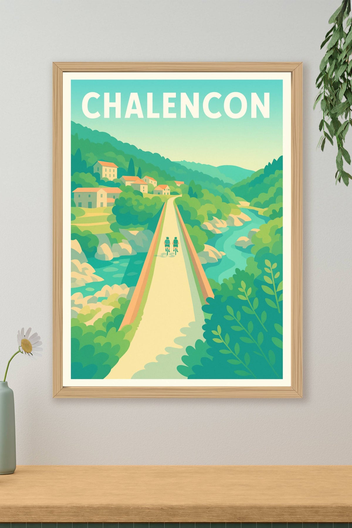 Affiche Chalencon — Évasion nature au cœur de la vallée · poster d'art de Chalencon
