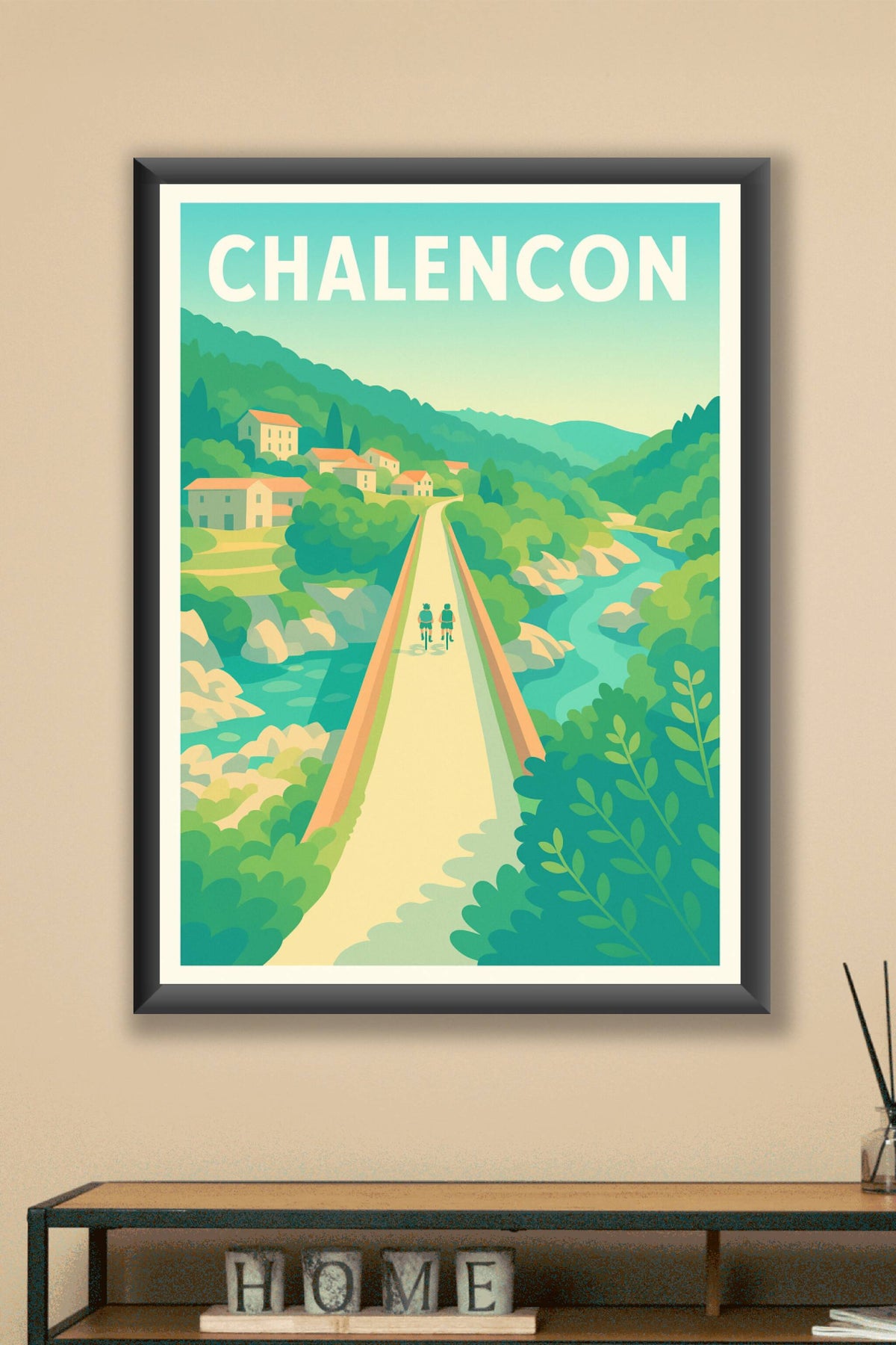 Affiche Chalencon — Évasion nature au cœur de la vallée · poster d'art de Chalencon