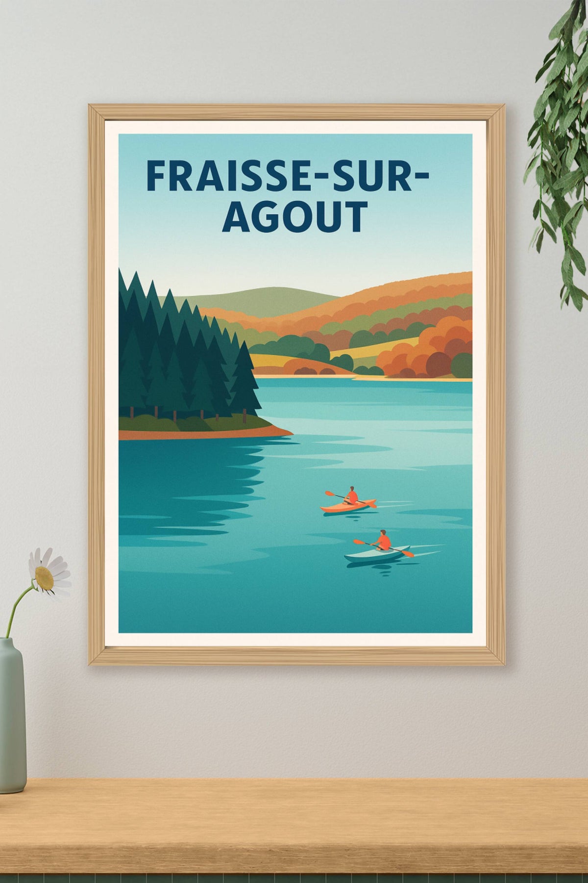 Affiche Fraisse-sur-Agout — Évasion nature au fil de l'eau · poster d'art de Fraisse-sur-Agout