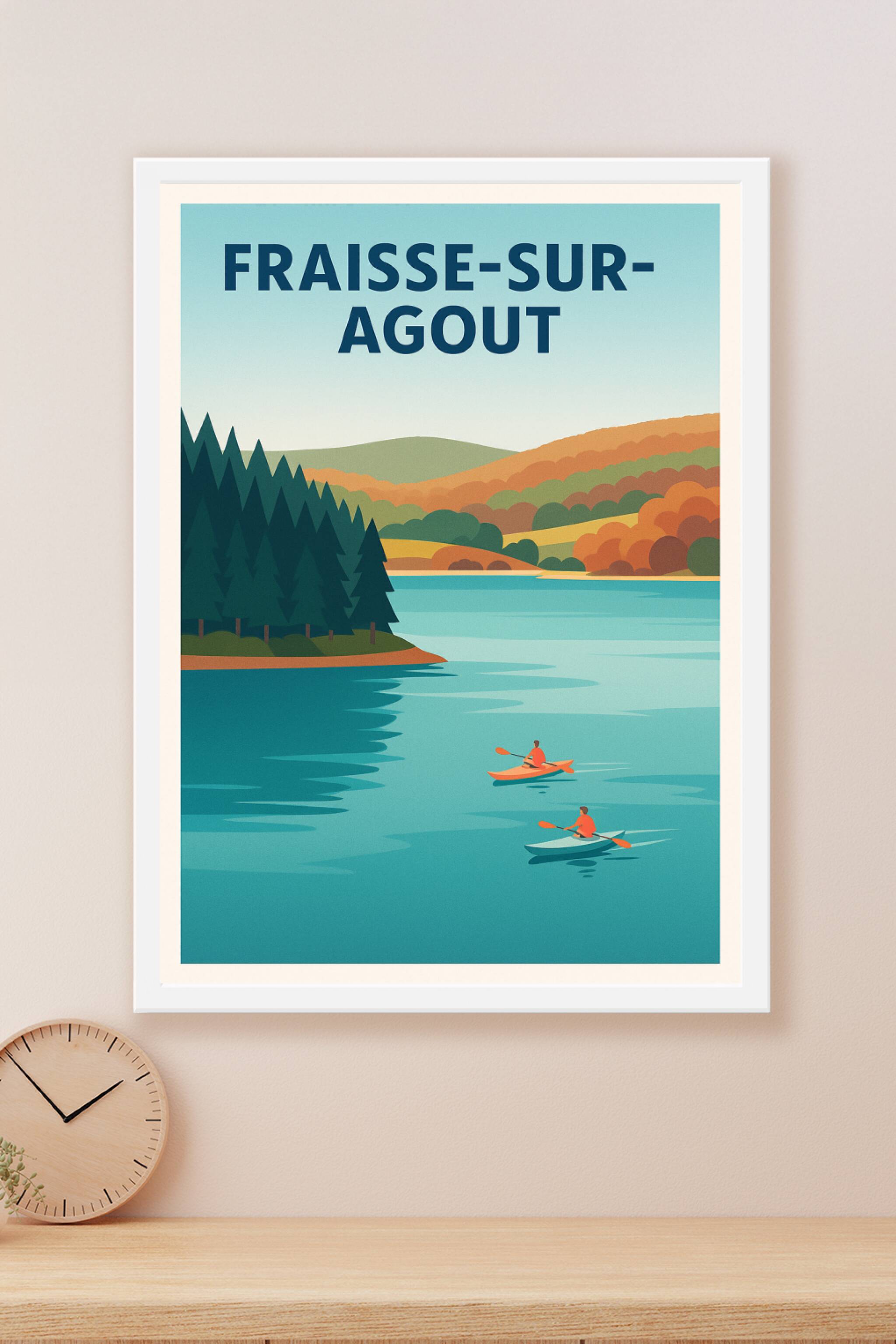 Affiche Fraisse-sur-Agout — Évasion nature au fil de l'eau · poster d'art de Fraisse-sur-Agout