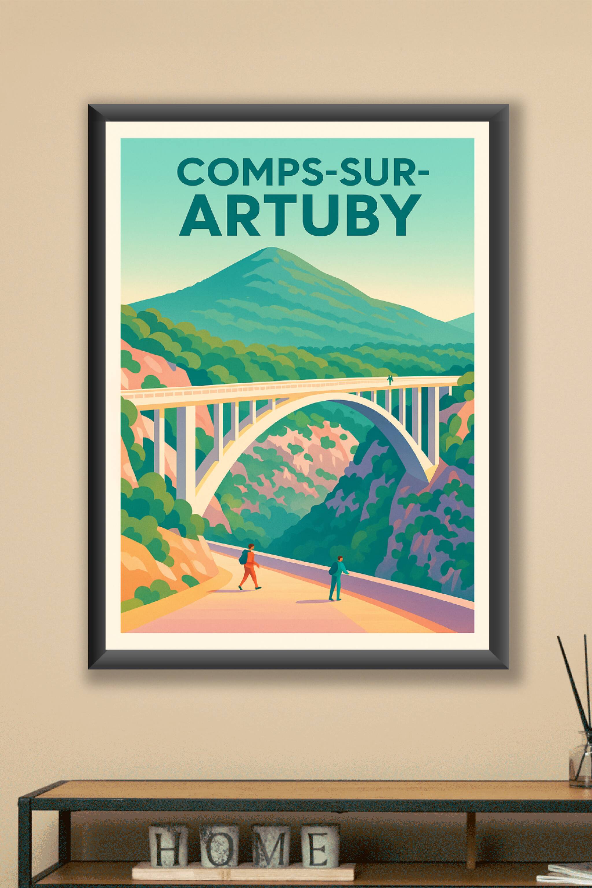 Affiche Comps-sur-Artuby — Voyage au cœur de la nature alpine · poster d'art de Comps-sur-Artuby