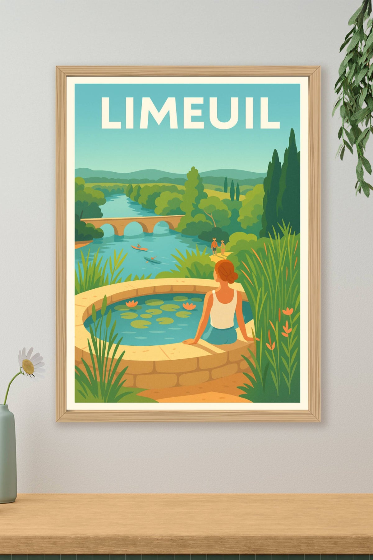 Affiche Limeuil — Plénitude au cœur de la nature · poster d'art de Limeuil