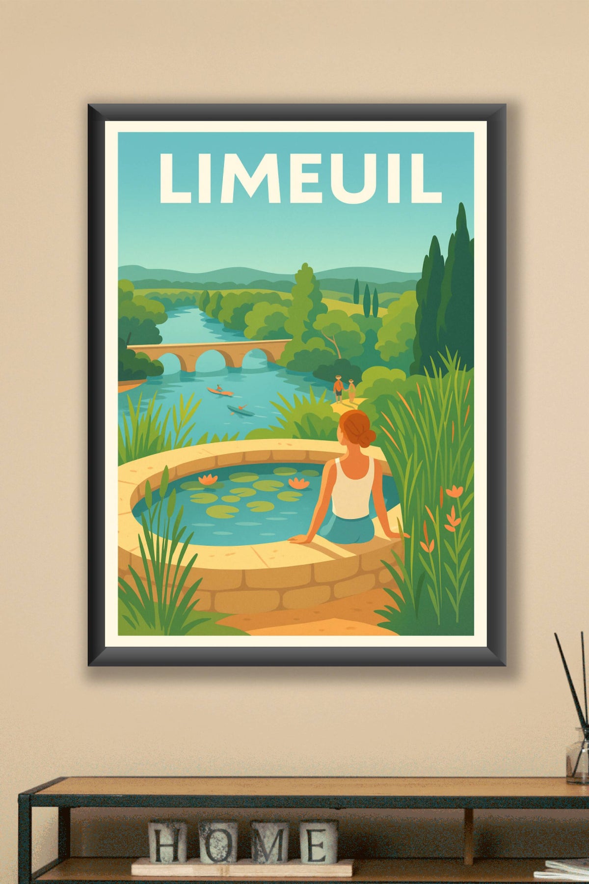 Affiche Limeuil — Plénitude au cœur de la nature · poster d'art de Limeuil