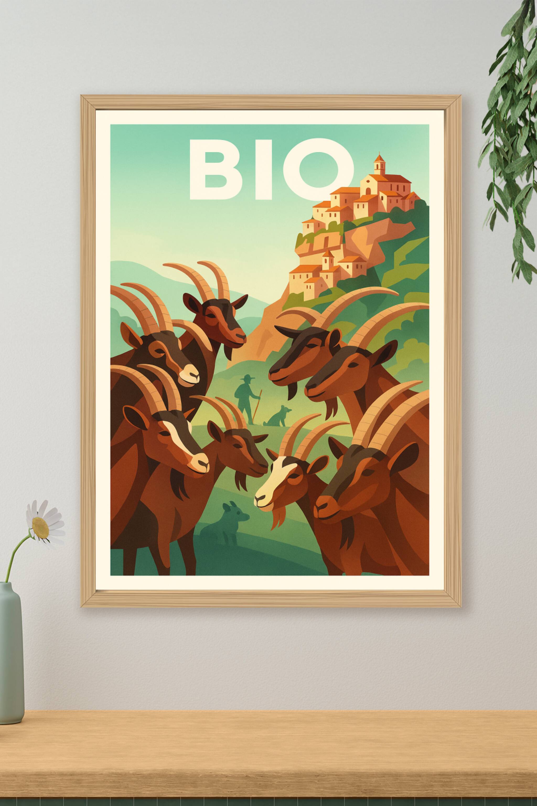Affiche de Bio - L'authenticité de la nature en montagne
