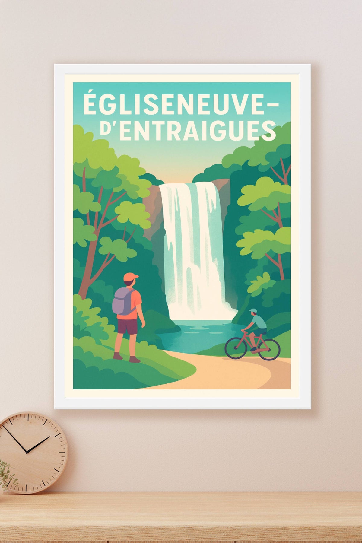 Affiche Égliseneuve-d'Entraigues — Invitation à l'aventure naturelle · poster d'art de Égliseneuve-d'Entraigues