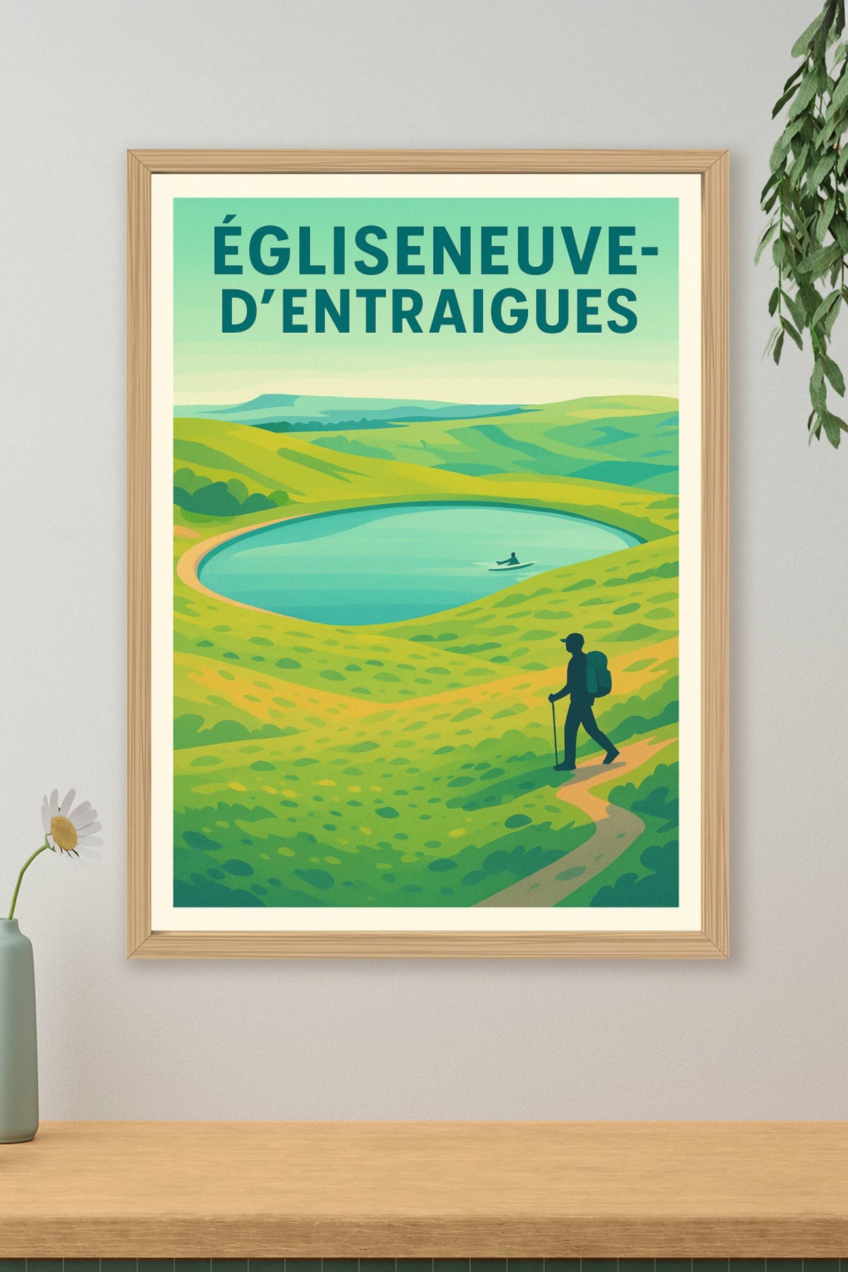 Affiche Égliseneuve-d'Entraigues — Exploration et nature à couper le souffle · poster d'art de Égliseneuve-d'Entraigues