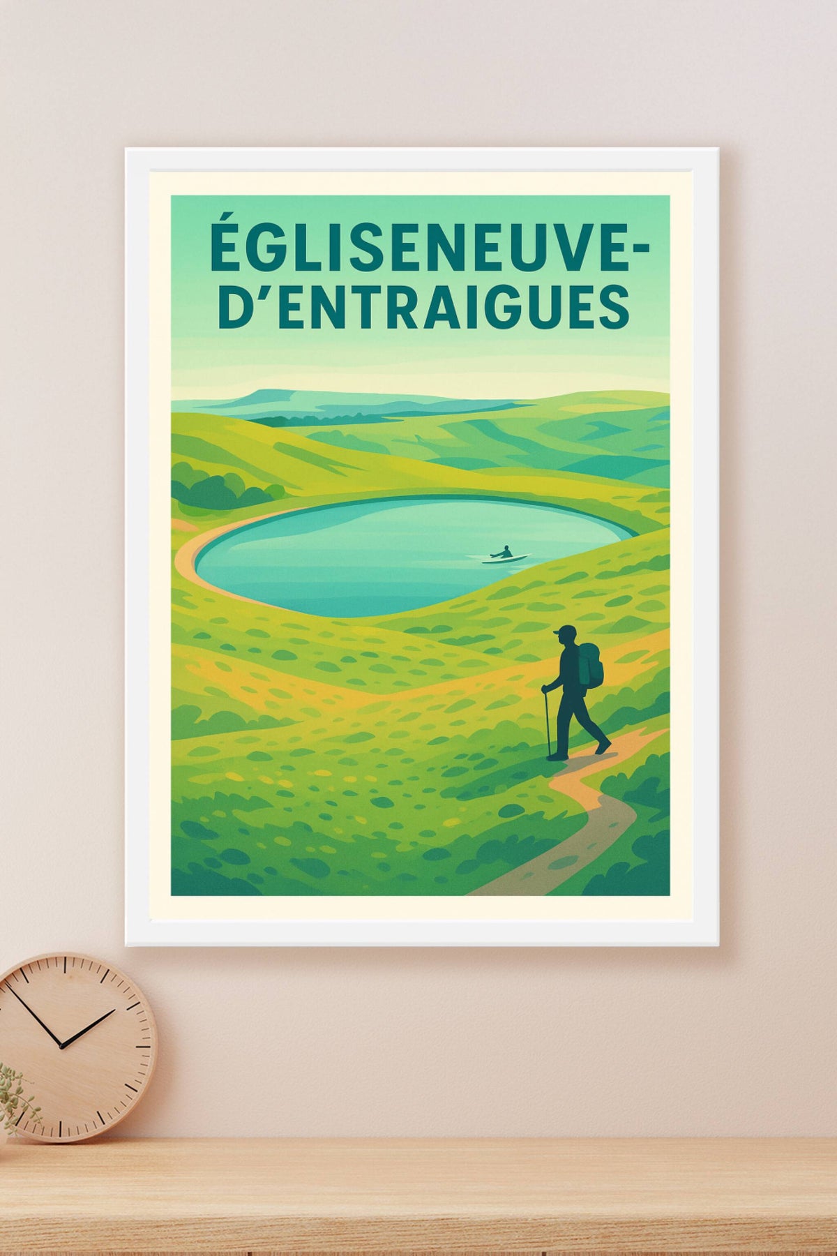 Affiche Égliseneuve-d'Entraigues — Exploration et nature à couper le souffle · poster d'art de Égliseneuve-d'Entraigues