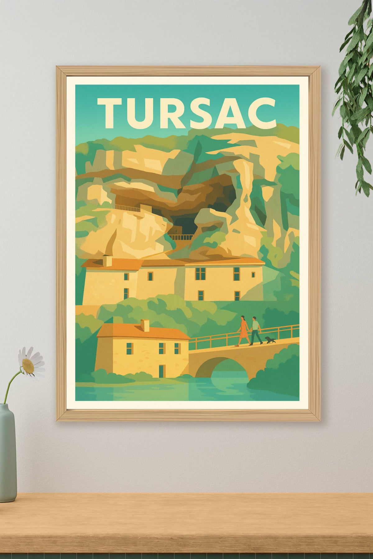 Affiche Tursac — Charme et nature au cœur des falaises · poster d'art de Tursac