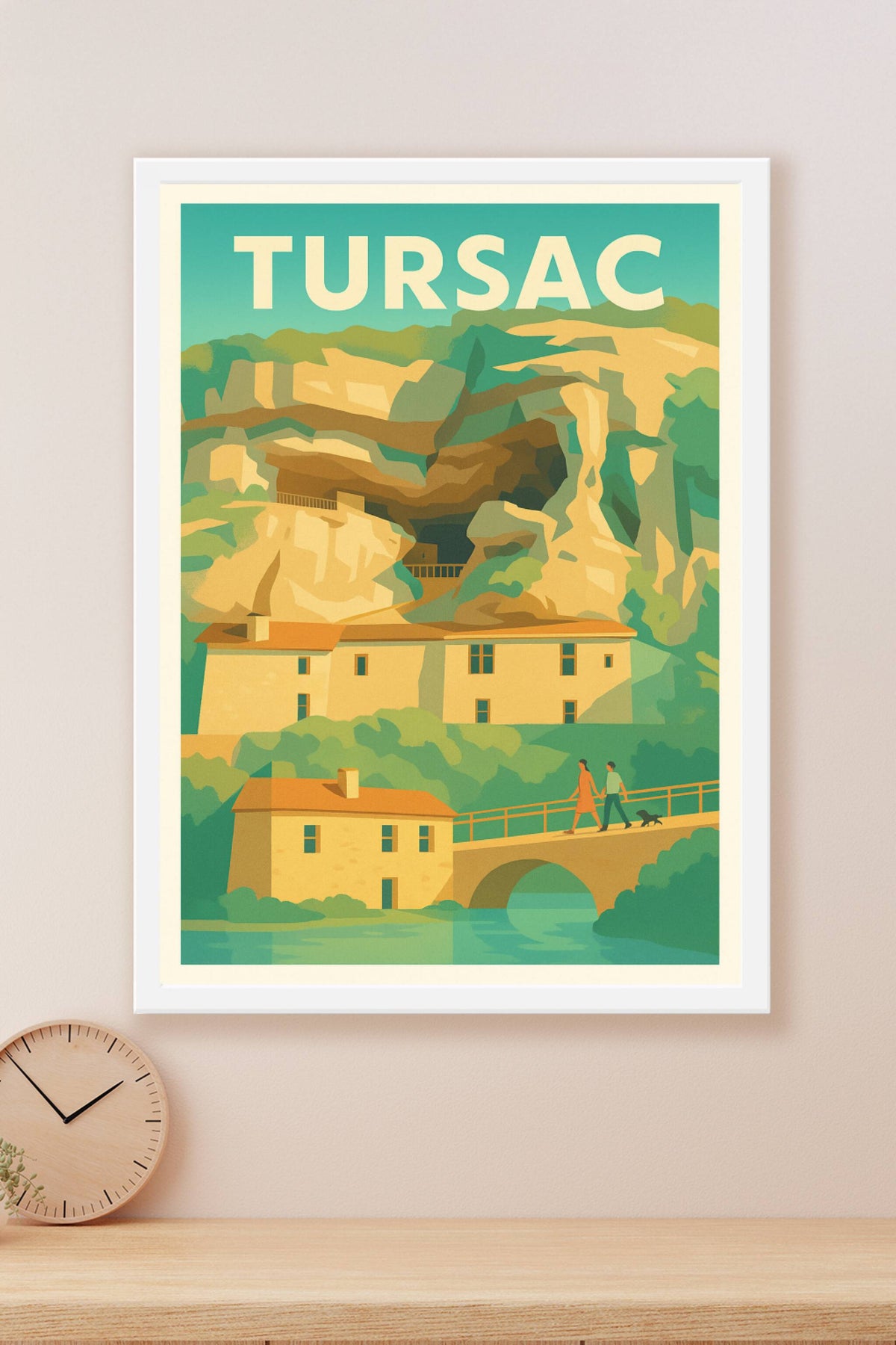 Affiche Tursac — Charme et nature au cœur des falaises · poster d'art de Tursac