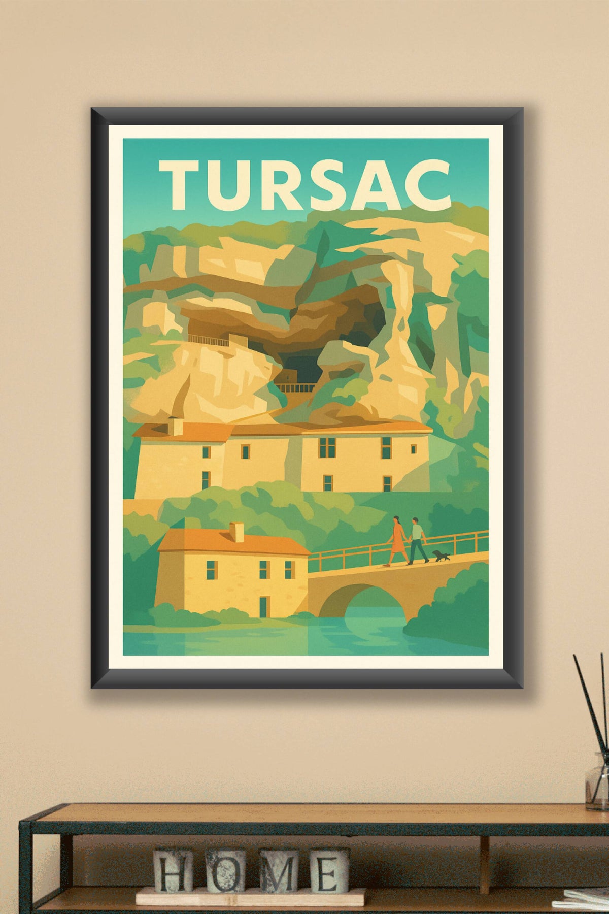 Affiche Tursac — Charme et nature au cœur des falaises · poster d'art de Tursac