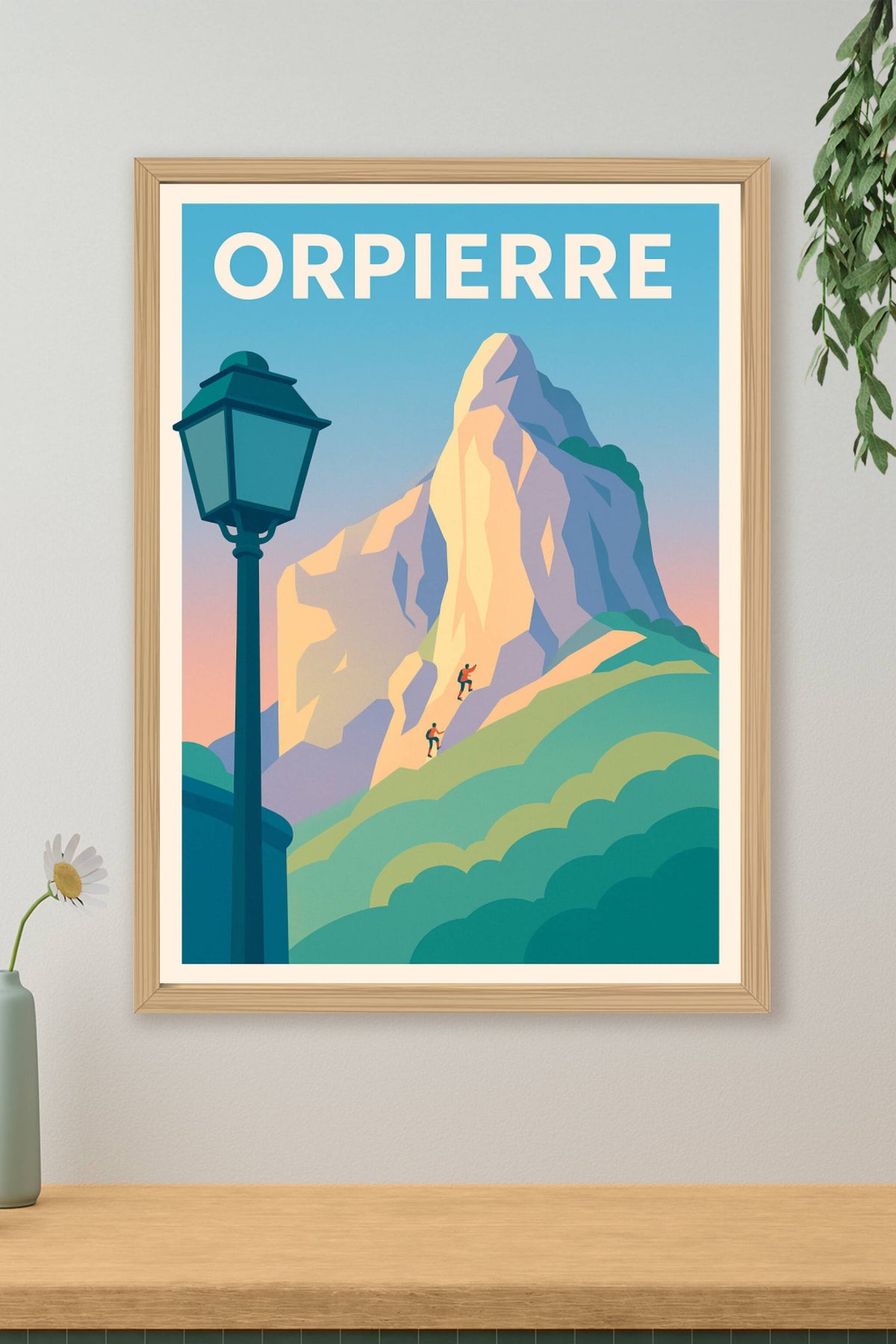Affiche Orpierre — Escalade et Nature à l'état pur · poster d'art de Orpierre
